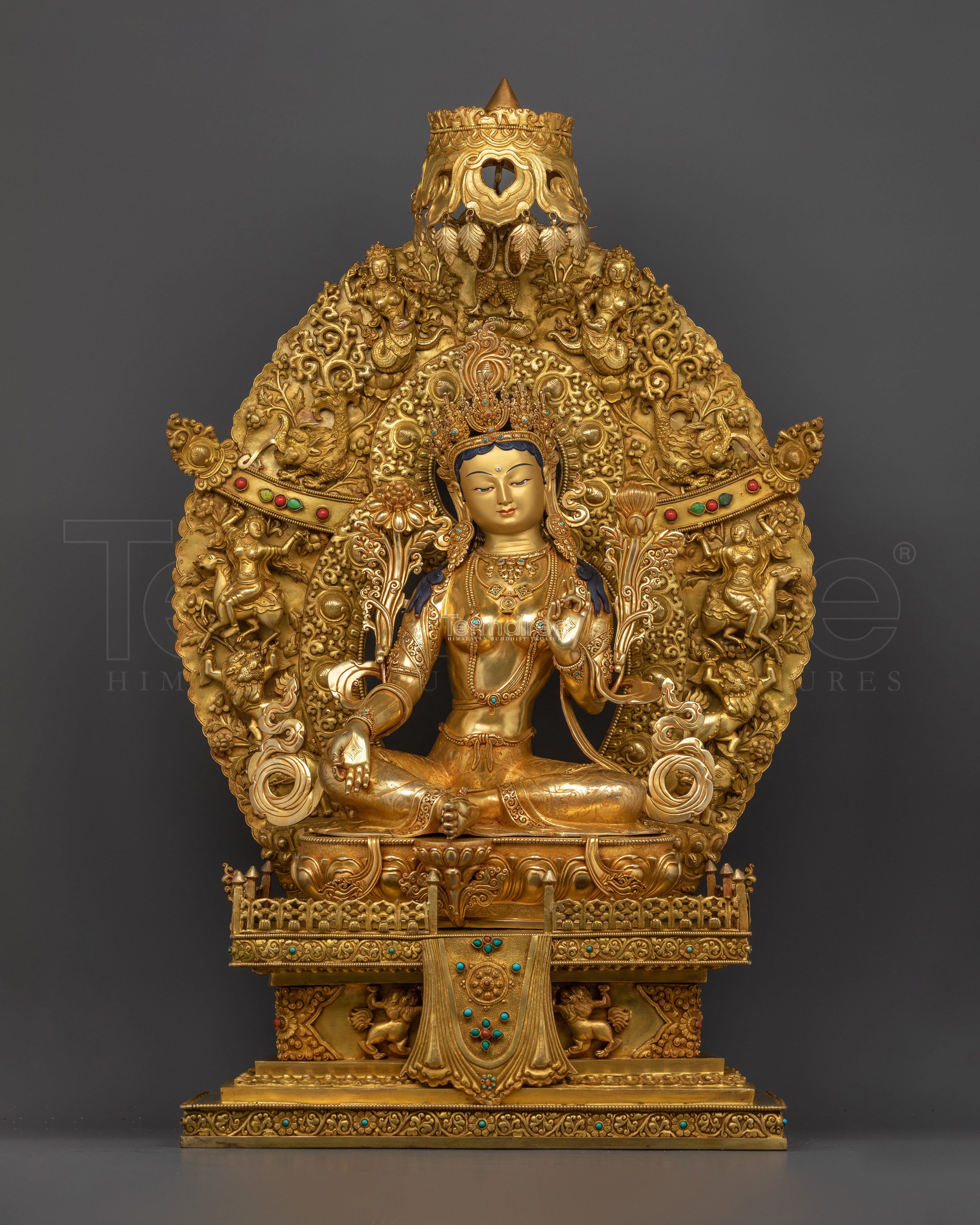 Handcrafted Green Tara Deity Statue | A Sacred Symbol of Compassion and Protection