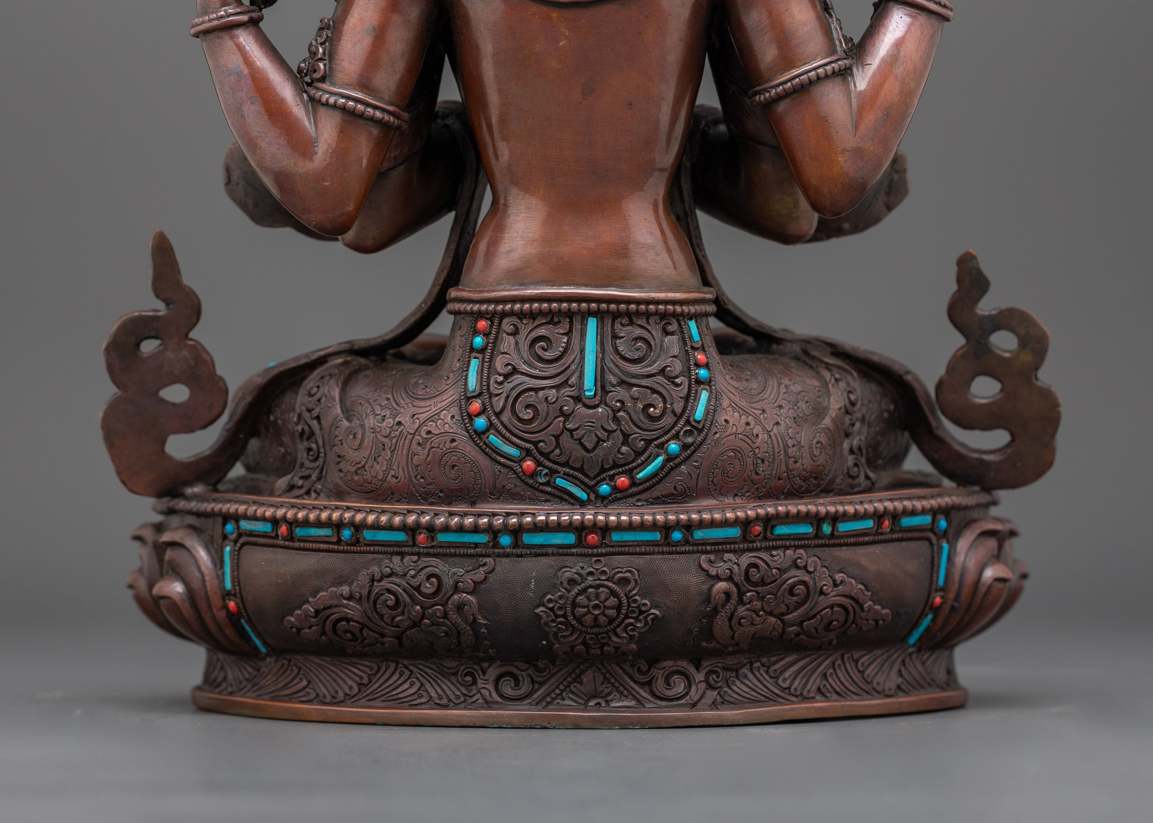 Chenrezig Buddhist Copper Statue | Compassionate Figure