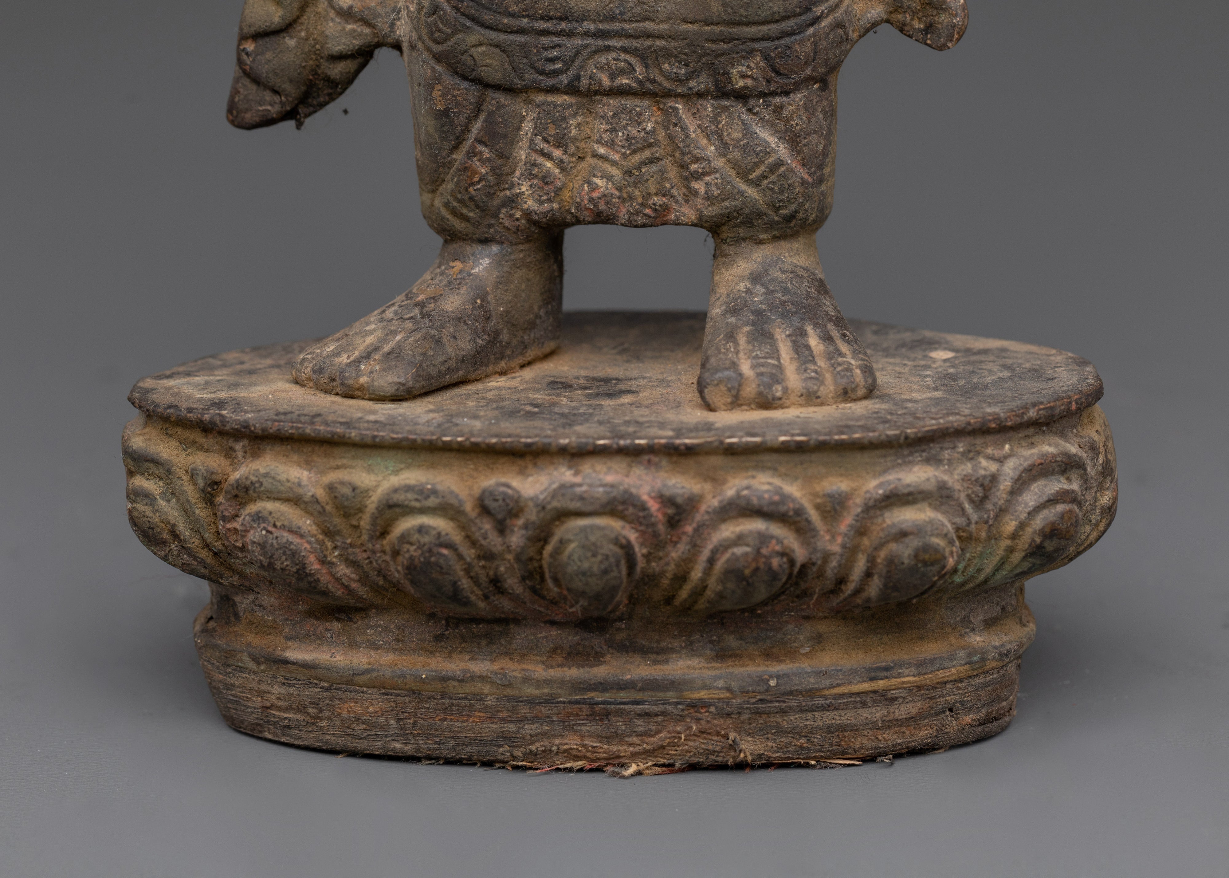 Antique Finished Dipankara Buddha Statue | Lamp bearer