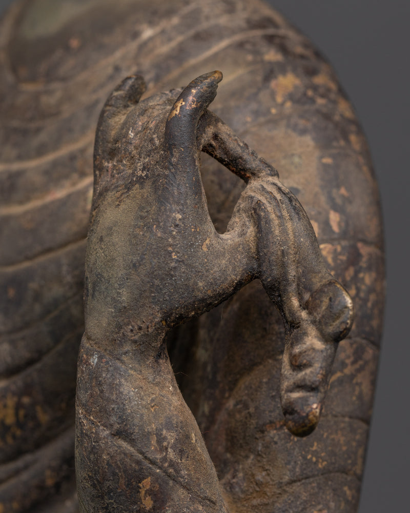 Antique Finished Dipankara Buddha Statue | Lamp bearer