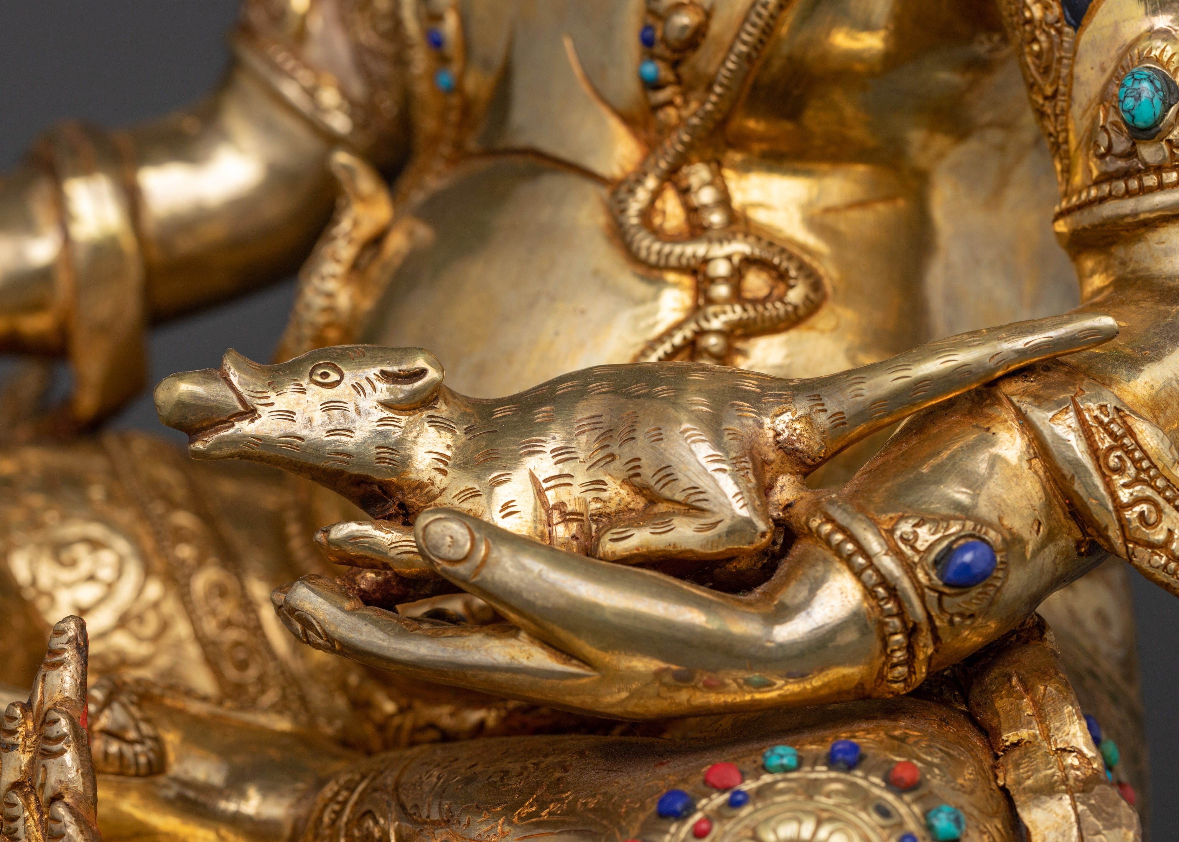 Handcrafted 24K Gold Gilded Dzambhala | A Symbol of Prosperity