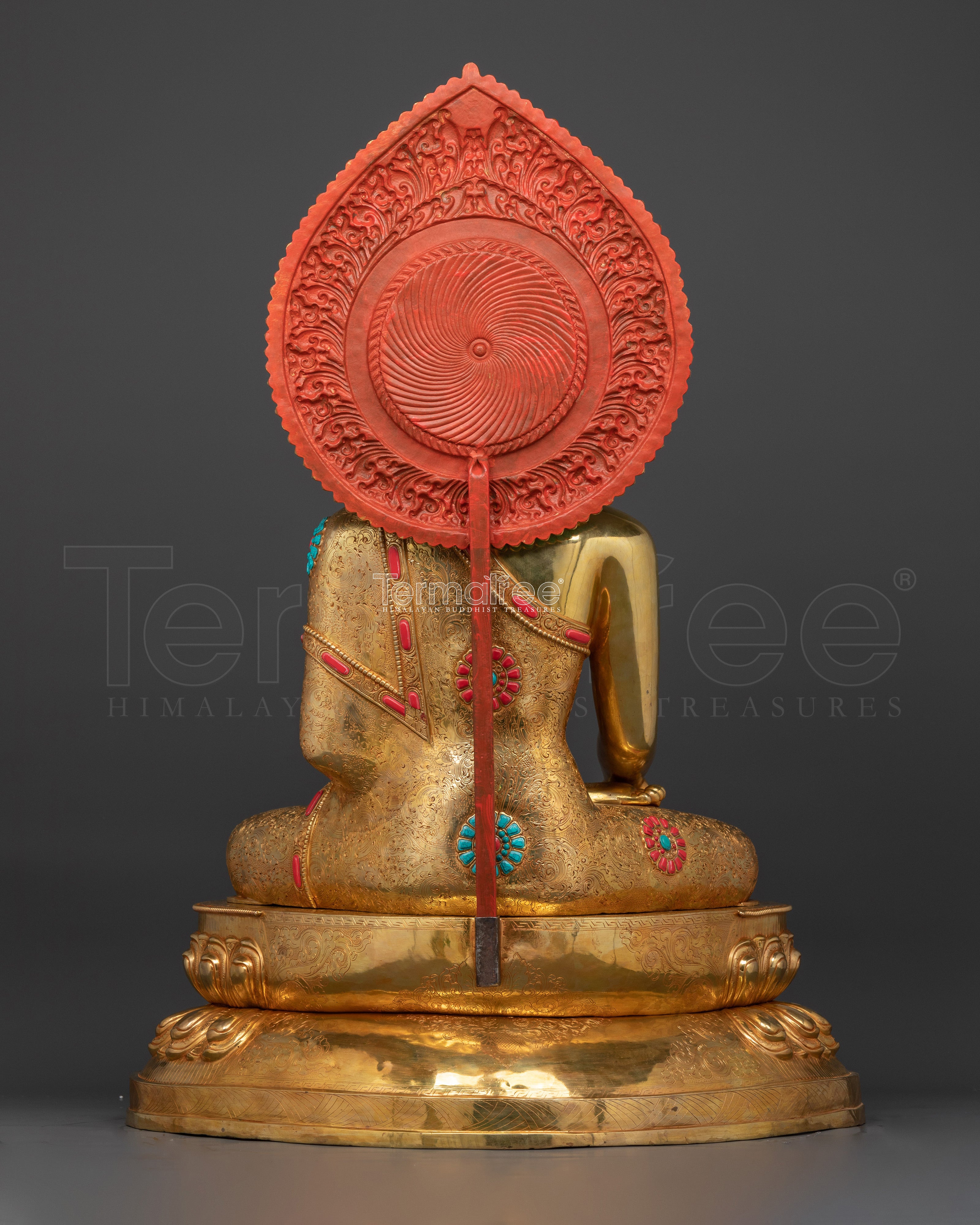 Buddha Shakyamuni Seated in Meditation Posture | 24K Gold Gilded Statue