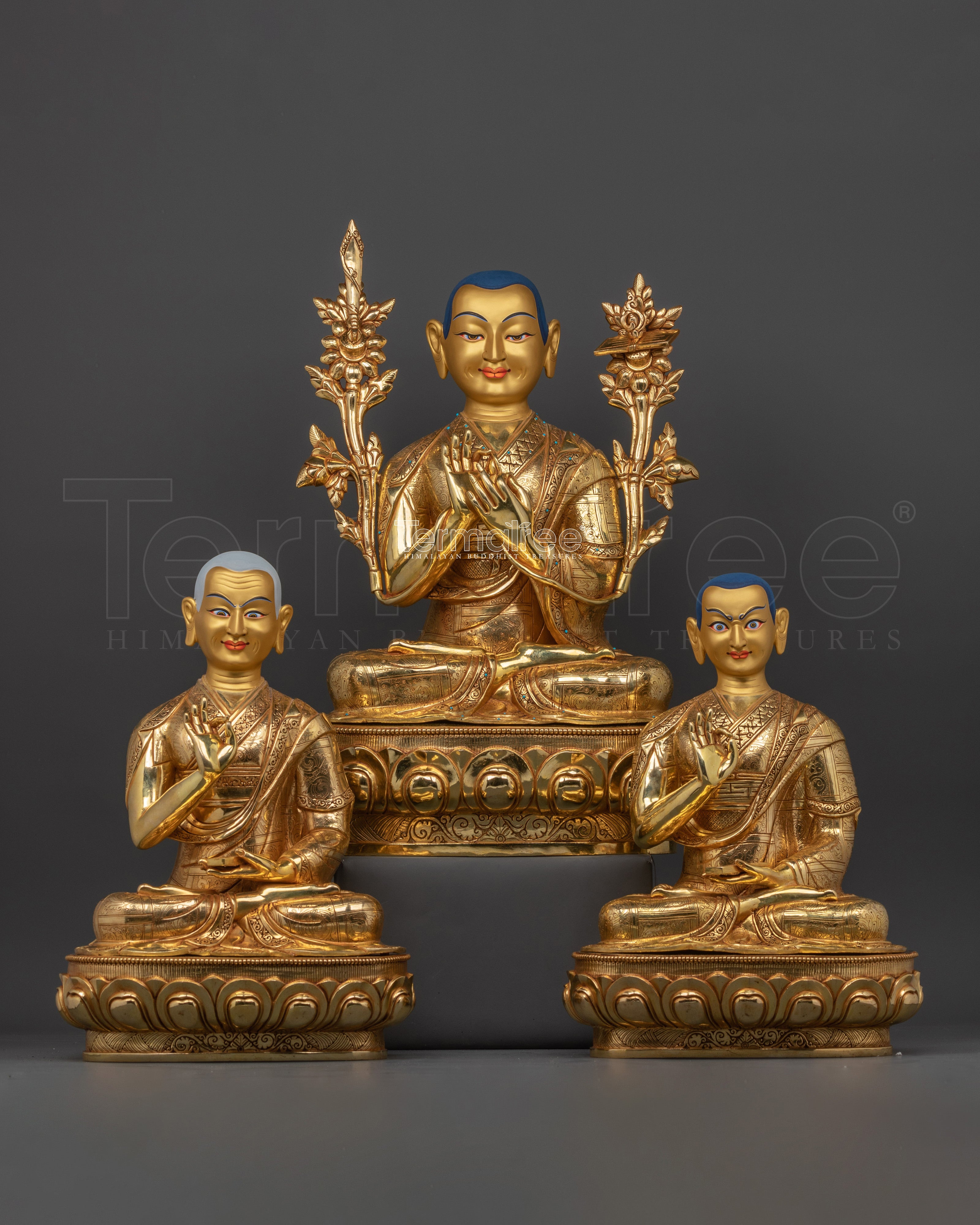 Buddhist Master Tsongkhapa Set | Trio of Enlightened Wisdom