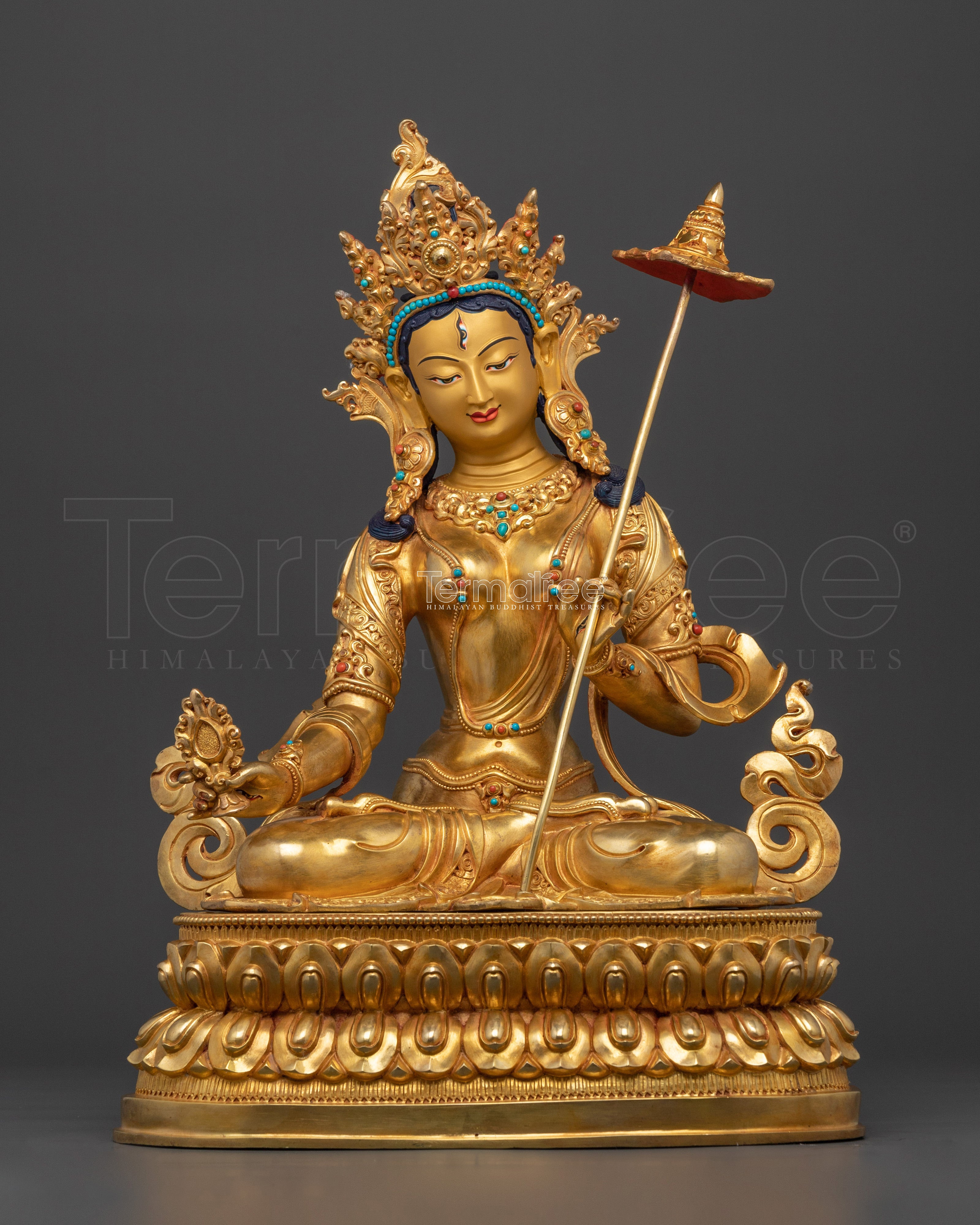 Dukar White Umbrella Goddess Statue | Guardian of Protection and Wisdom