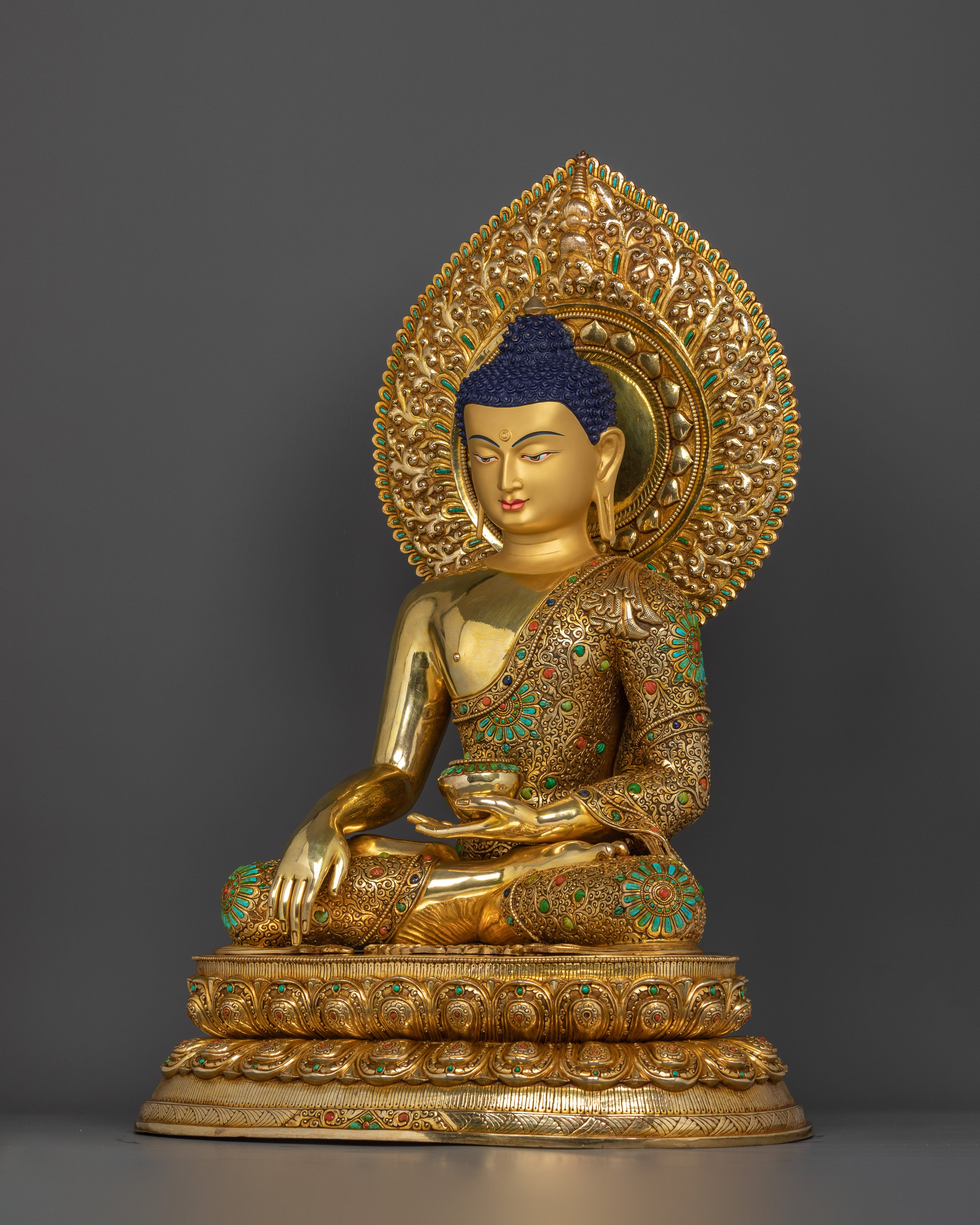24K Gold Gilded Shakyamuni Buddha | The Majestic Embodiment of Enlightenment