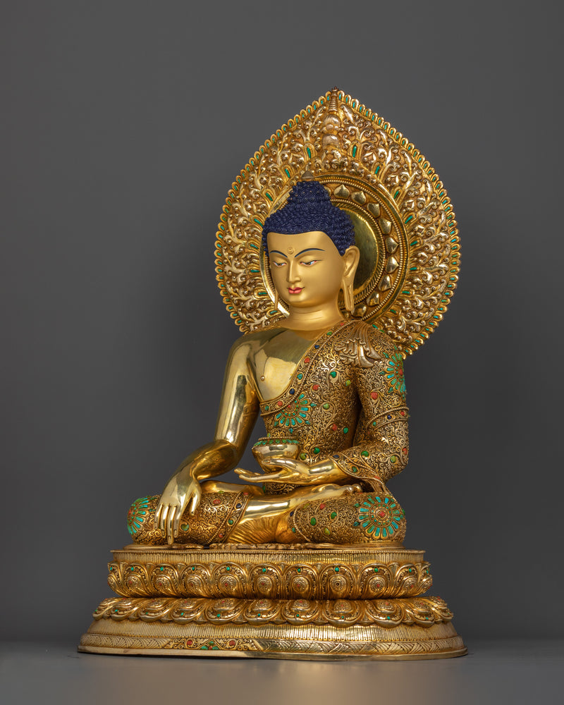 24K Gold Gilded Shakyamuni Buddha | The Majestic Embodiment of Enlightenment
