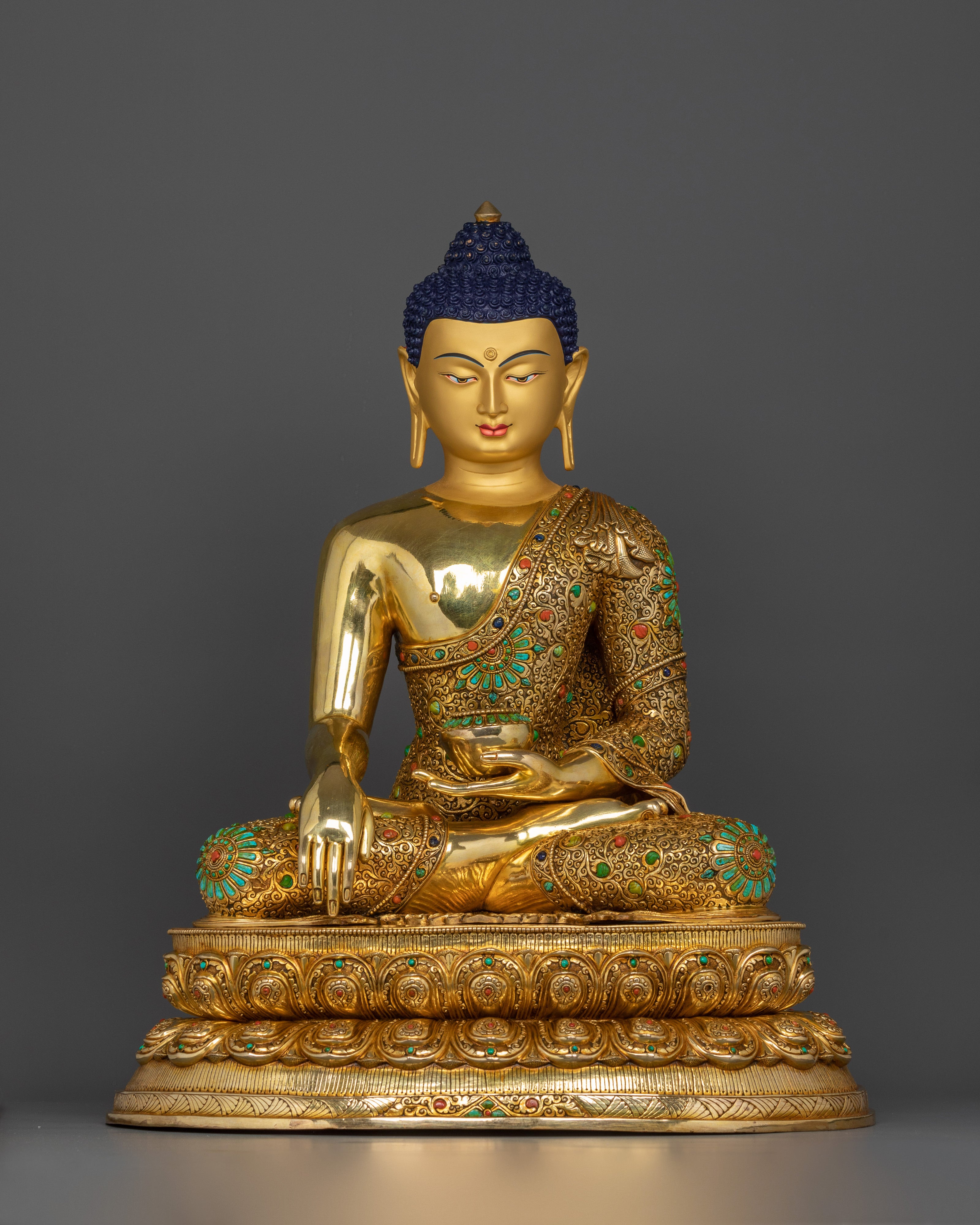 24K Gold Gilded Shakyamuni Buddha | The Majestic Embodiment of Enlightenment