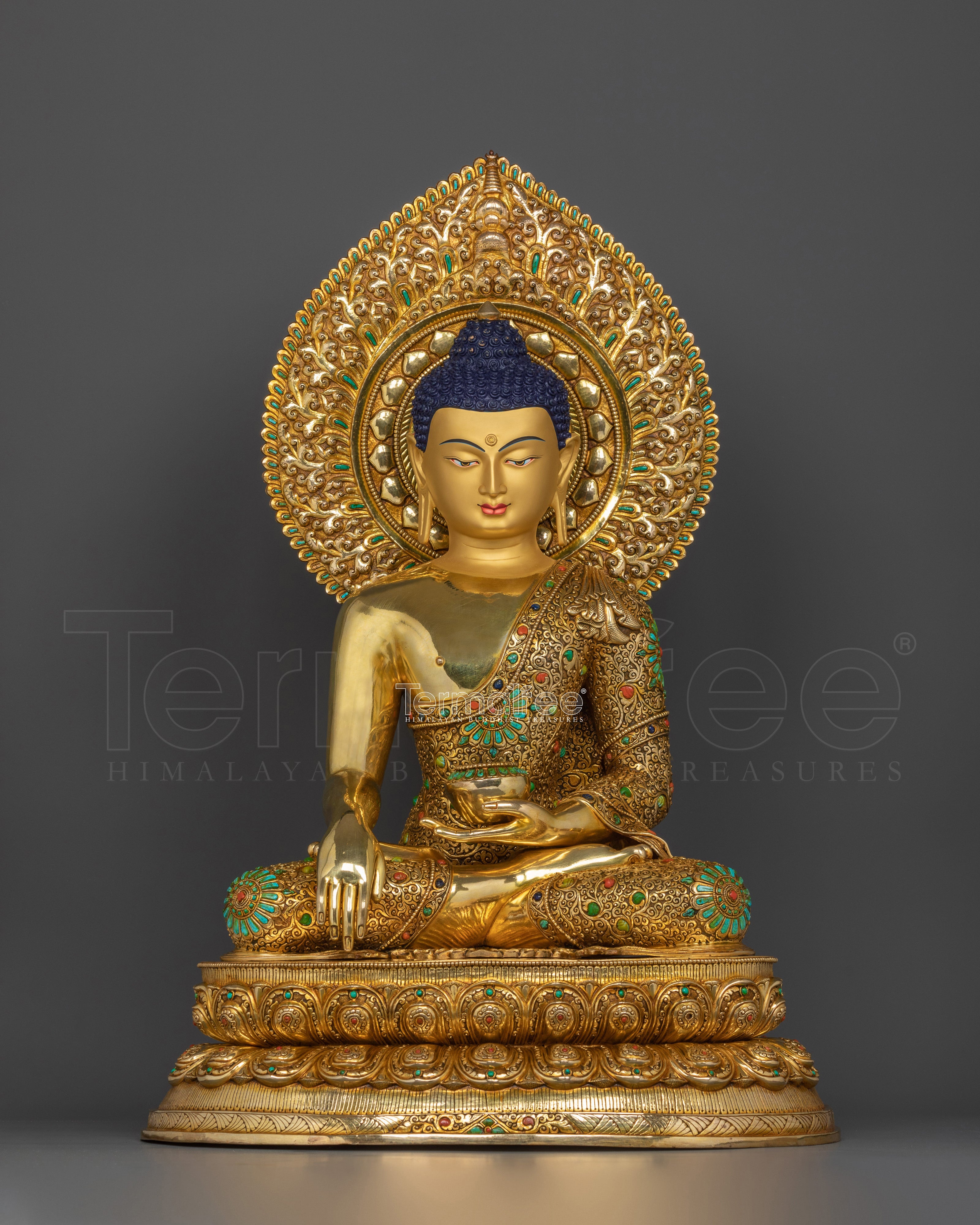 24K Gold Gilded Shakyamuni Buddha | The Majestic Embodiment of Enlightenment