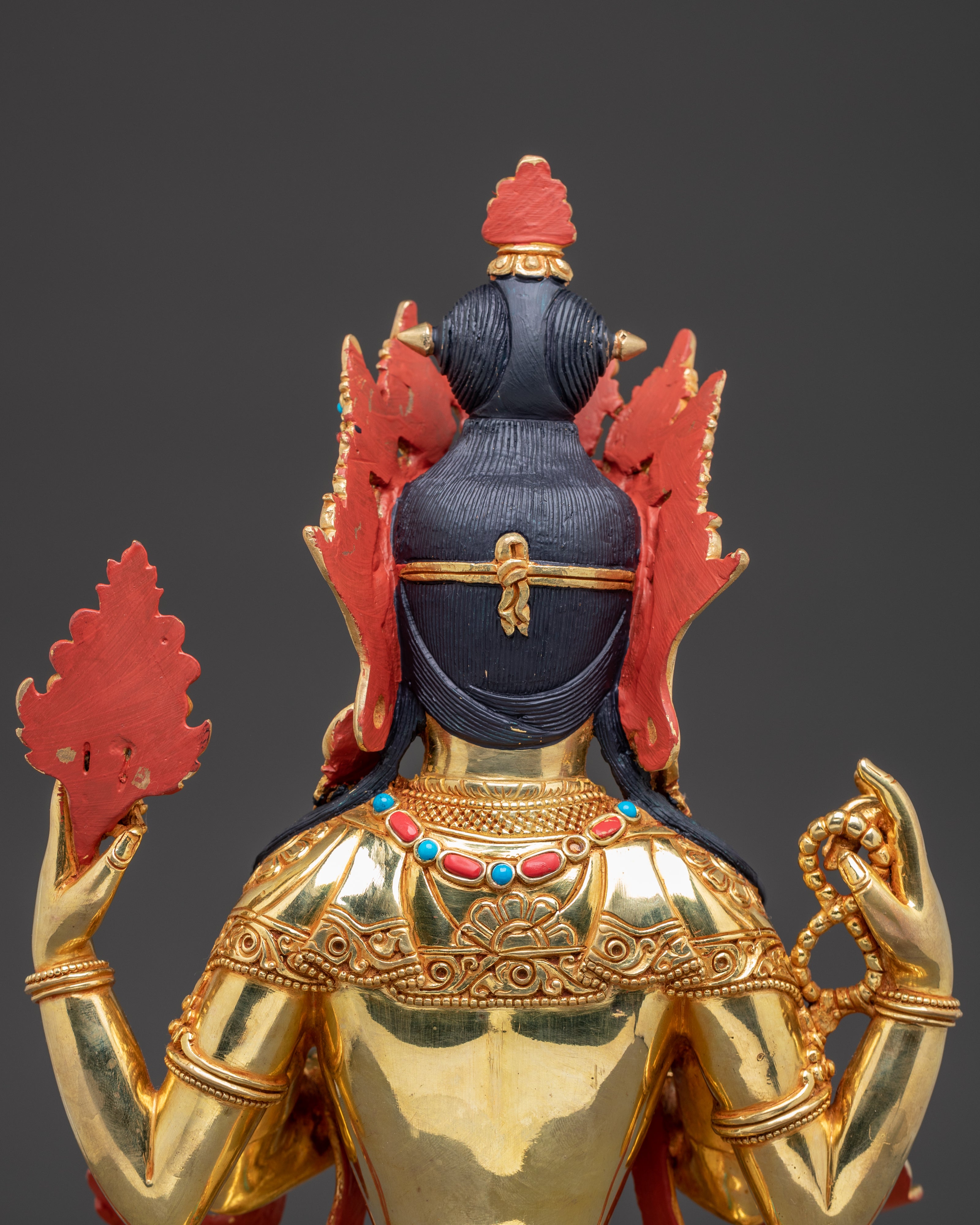 Handcrafted Statue of Four Armed Chenrezig | Avalokiteshvara