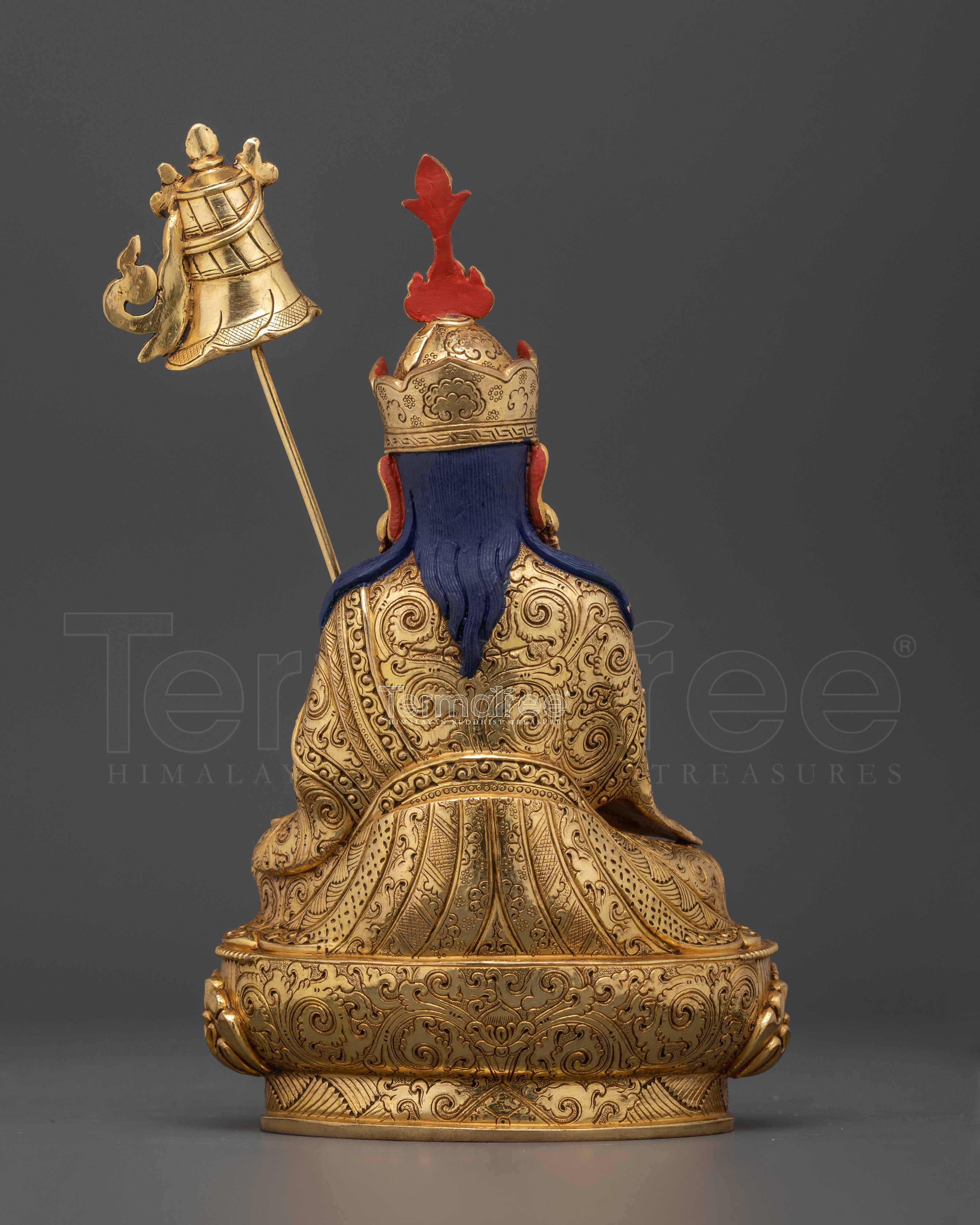 Guru Norla Lama Statue | Sacred Gold Gilded Spiritual Art