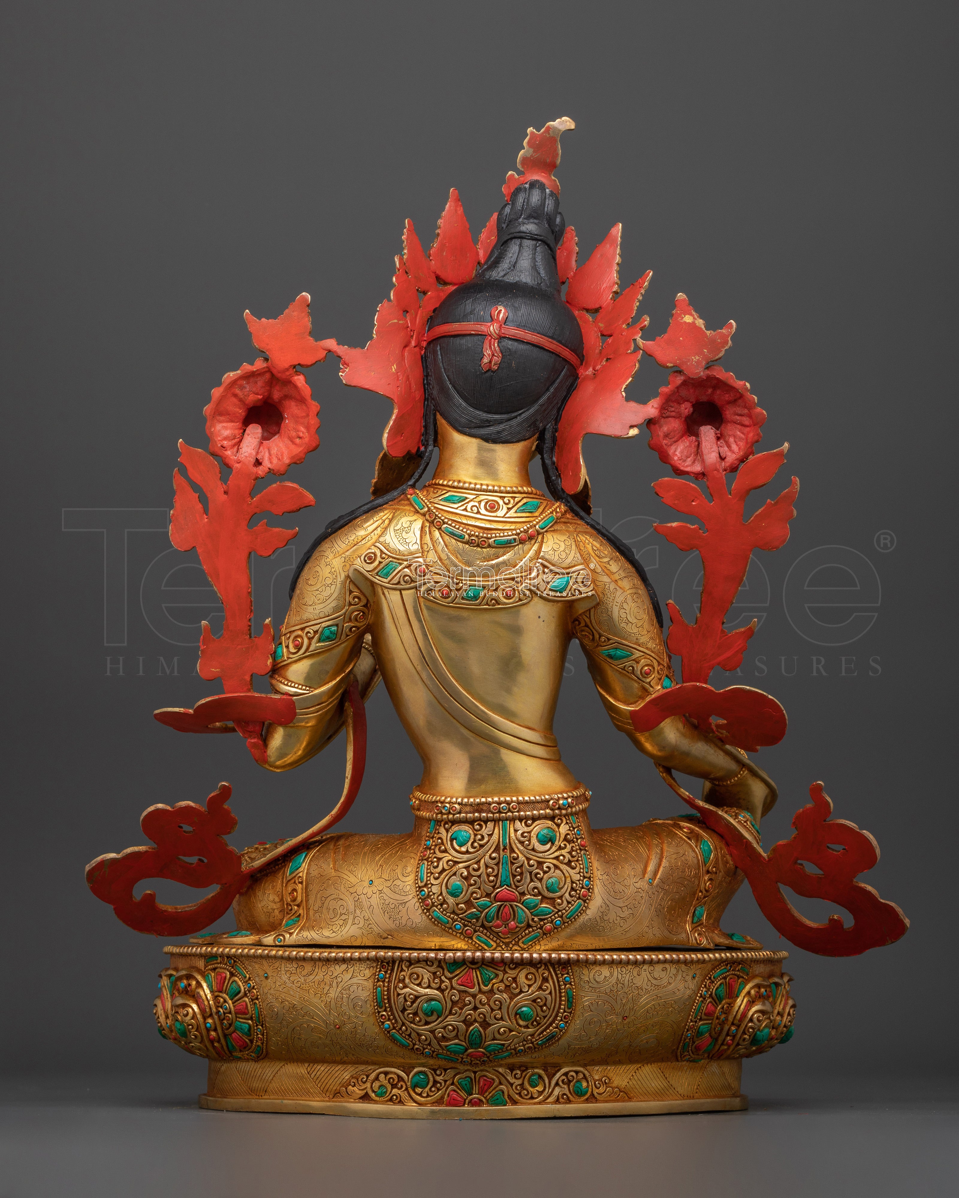 Green Tara - The Goddess of Compassion | 24K Gold Gilded Buddhist Statue