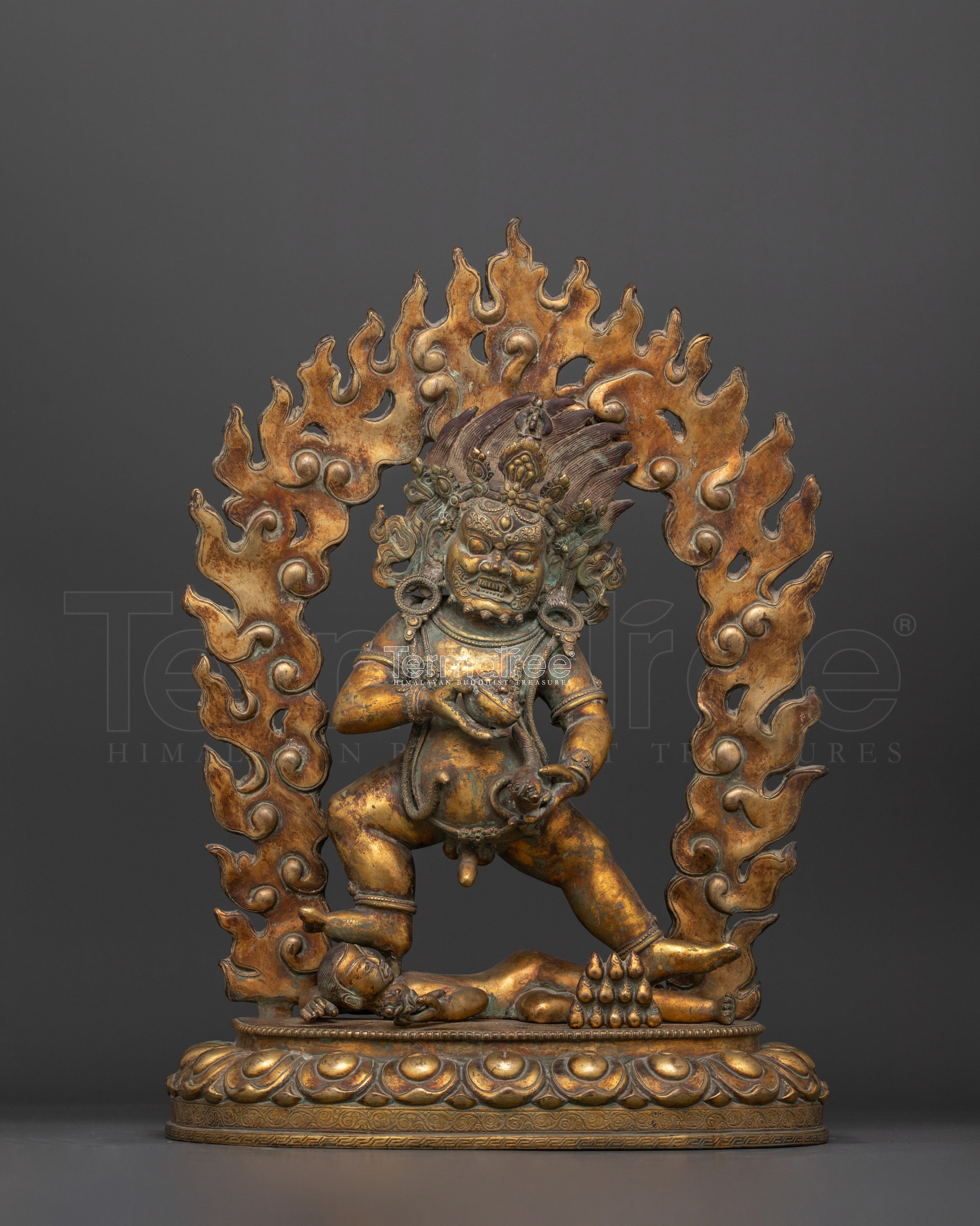 Standing Black Dzambhala Statue | Remove of hindrances
