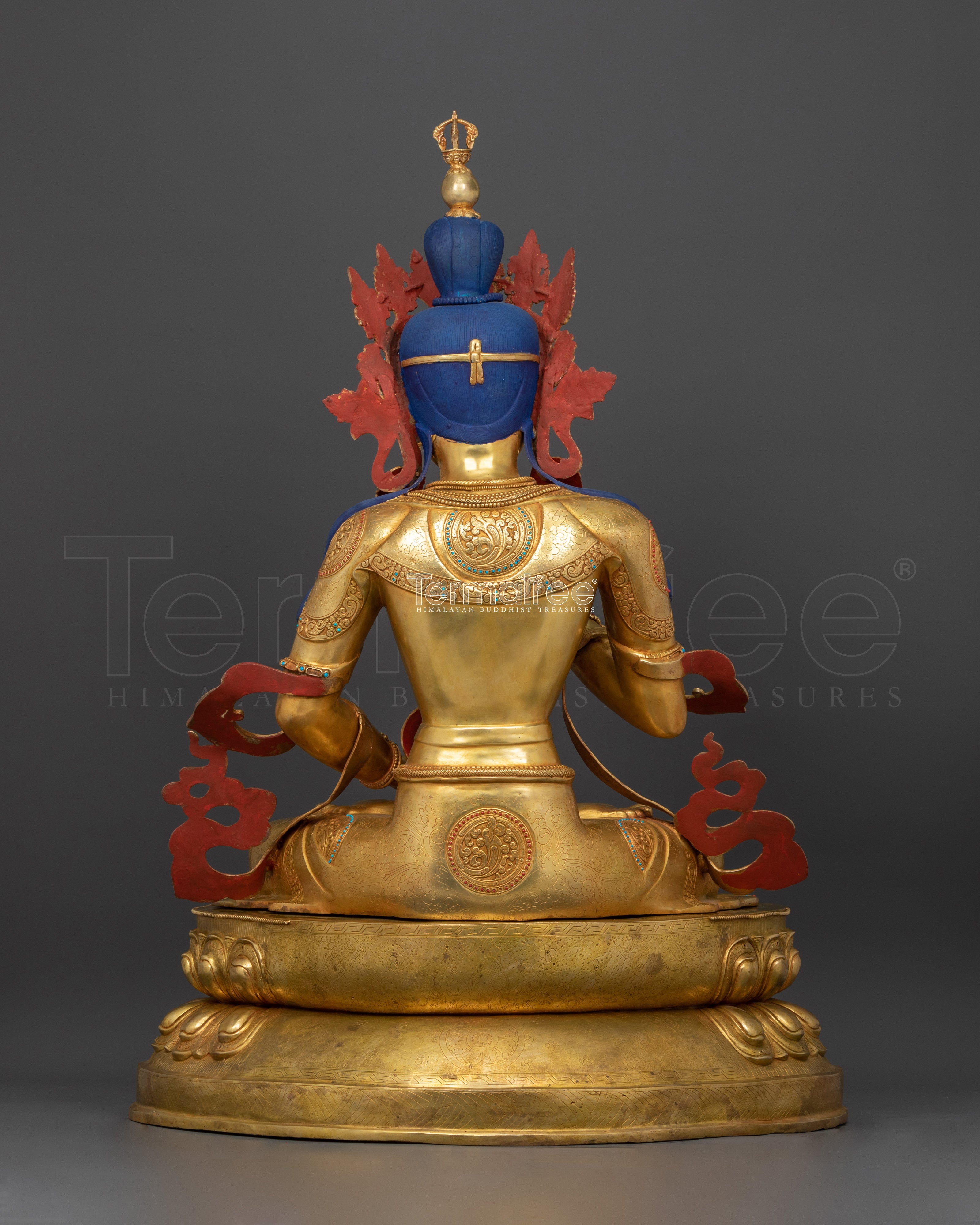 Vajrasattva Thunderbolt Being Statue | 24K Gold Gilded Copper Sculpture