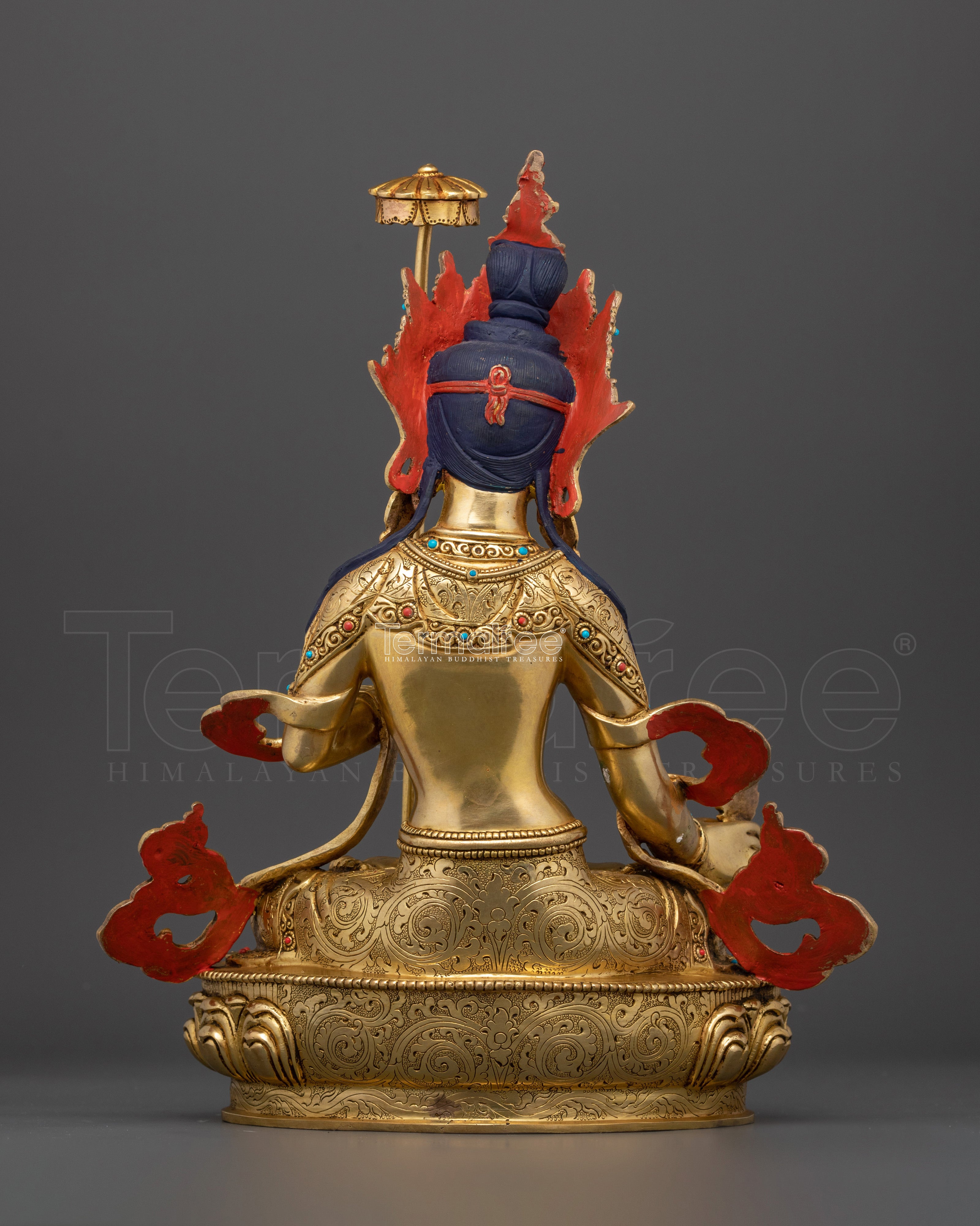 Usnisa Sitatapatra Statue | 24K Gold Gilded Dukar