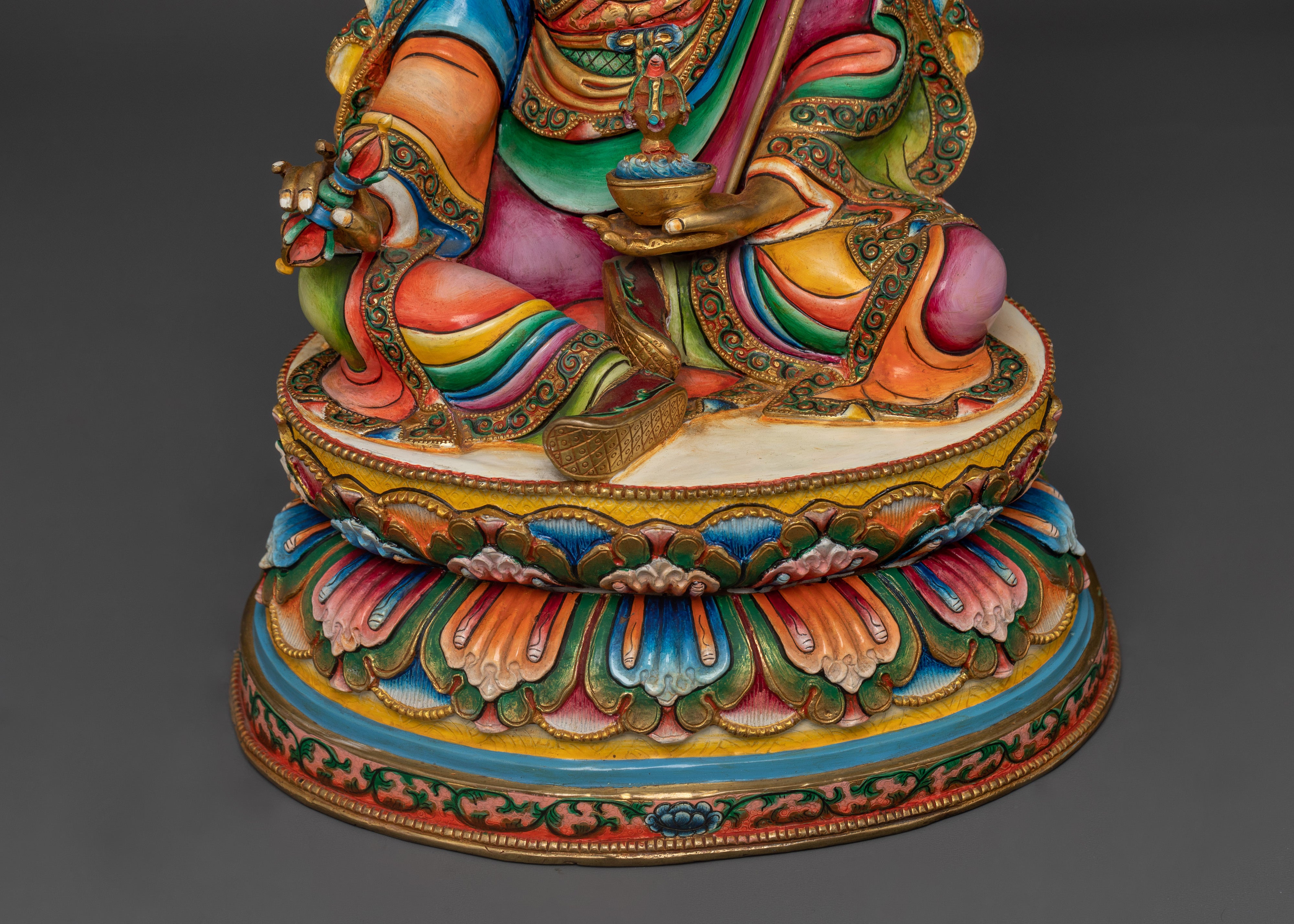 Pasmasambhava Precious Guru Statue | Traditional Tibetan Sculpture