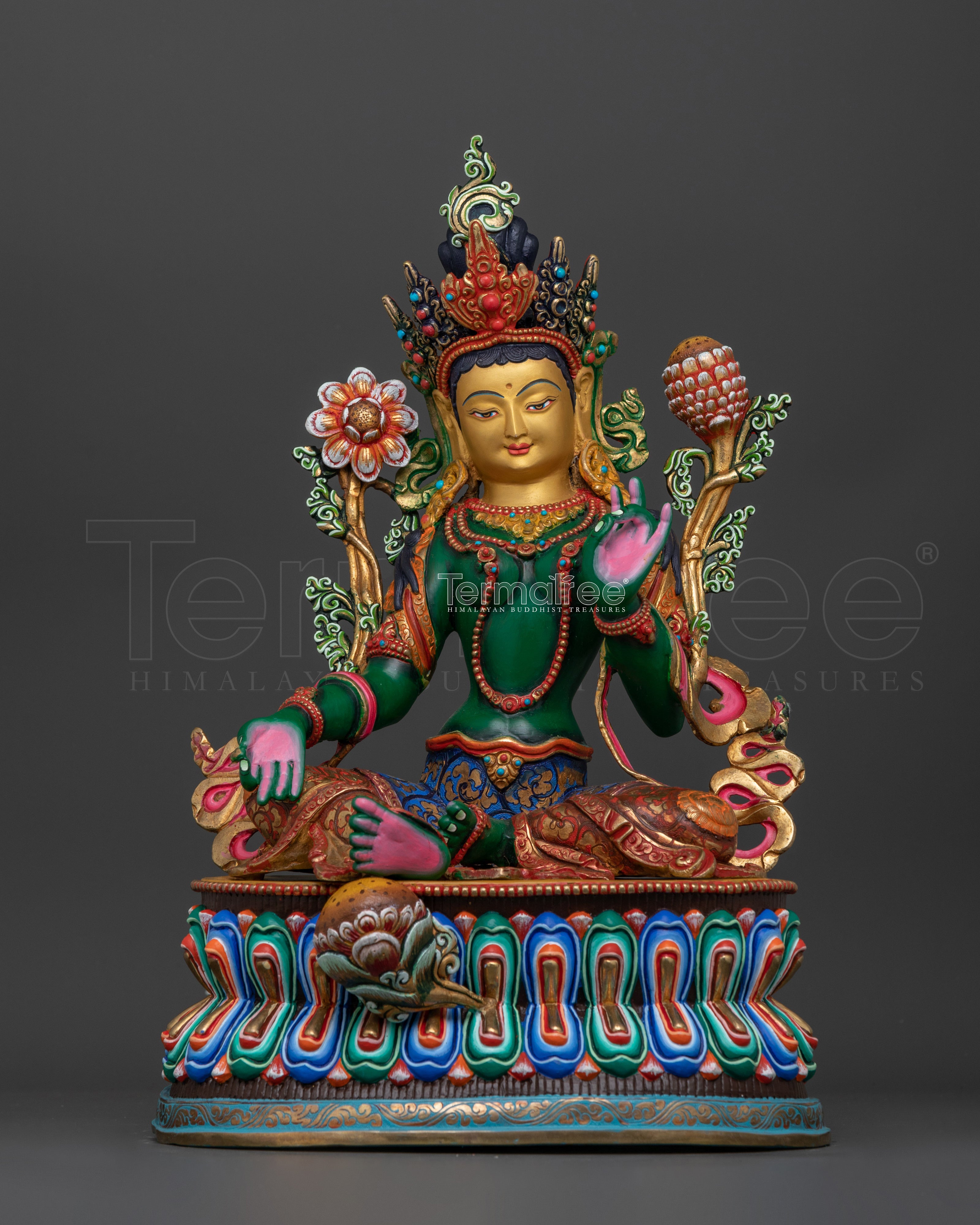 Meditation Green Tara Statue | Dharma Buddha Tara