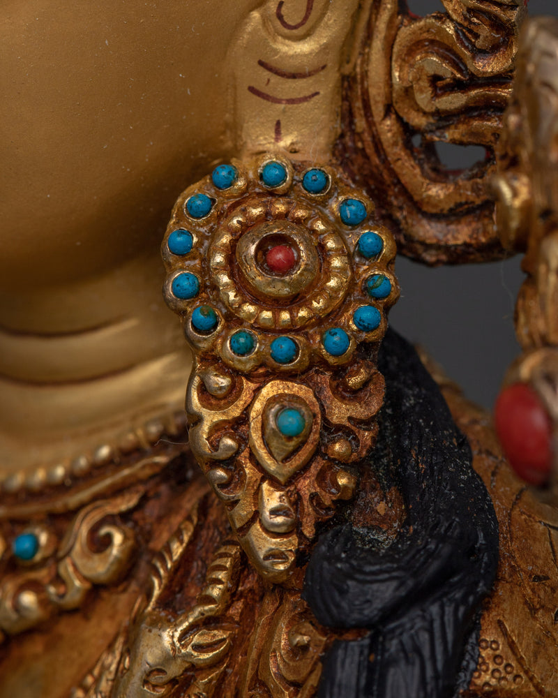 Custom handmade 9-Inch Chenrezig | 24K Gold Gilded Sculpture