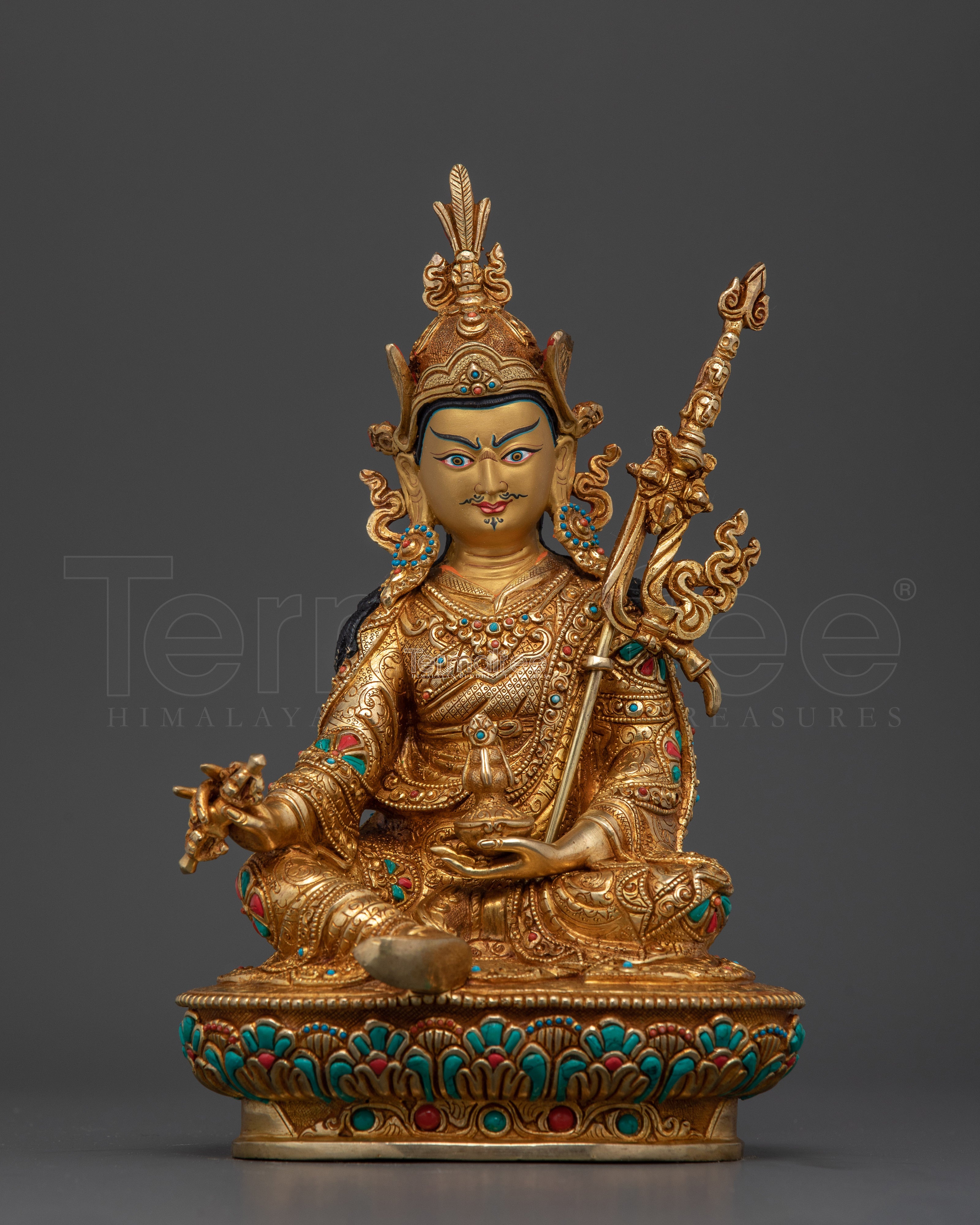 Lotus Buddha Statue of Guru Rinpoche | Sacred Second Buddha