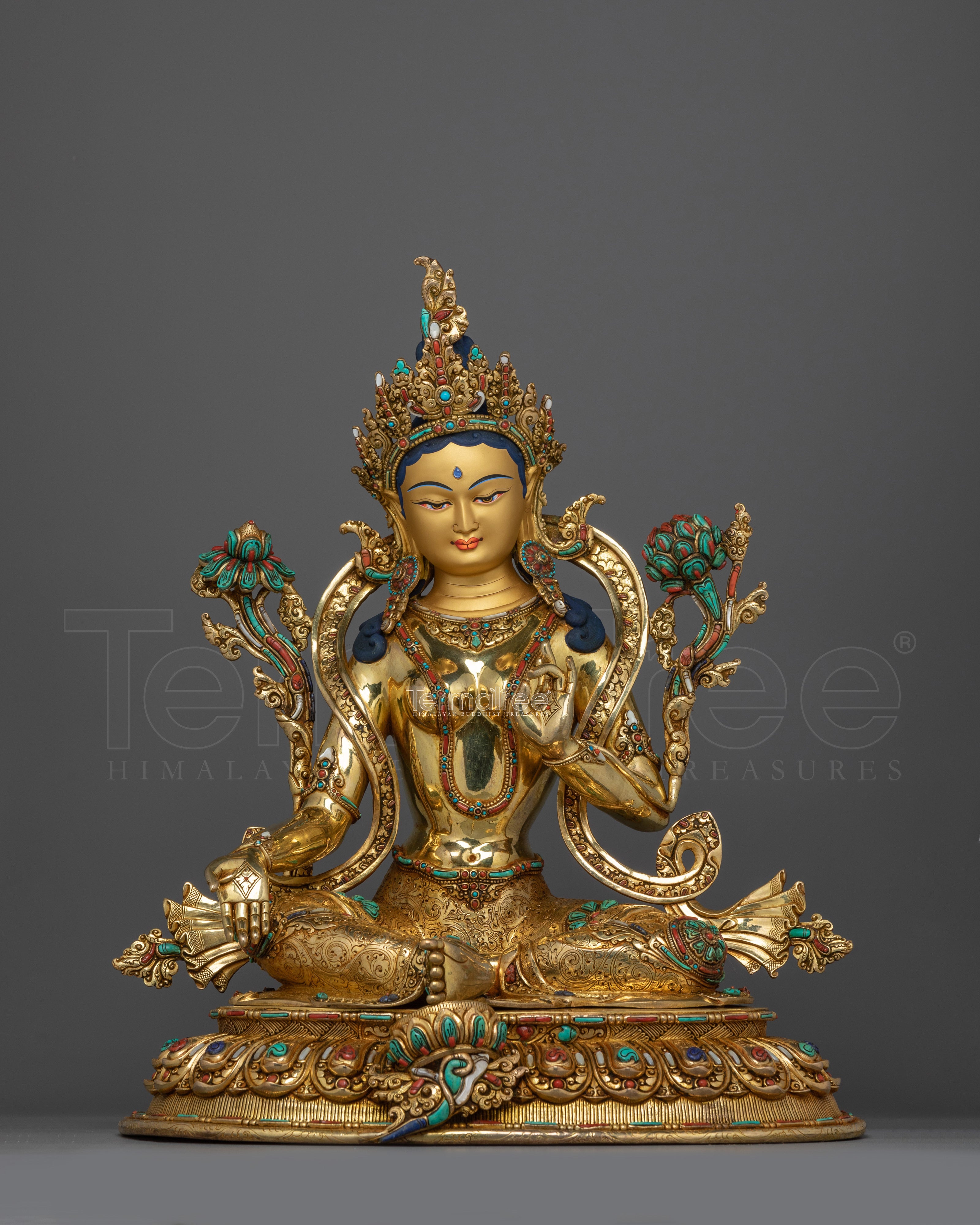 Buddhist Goddess Green Tara Mantra Practice Statue | A Beautiful Icon of Compassion