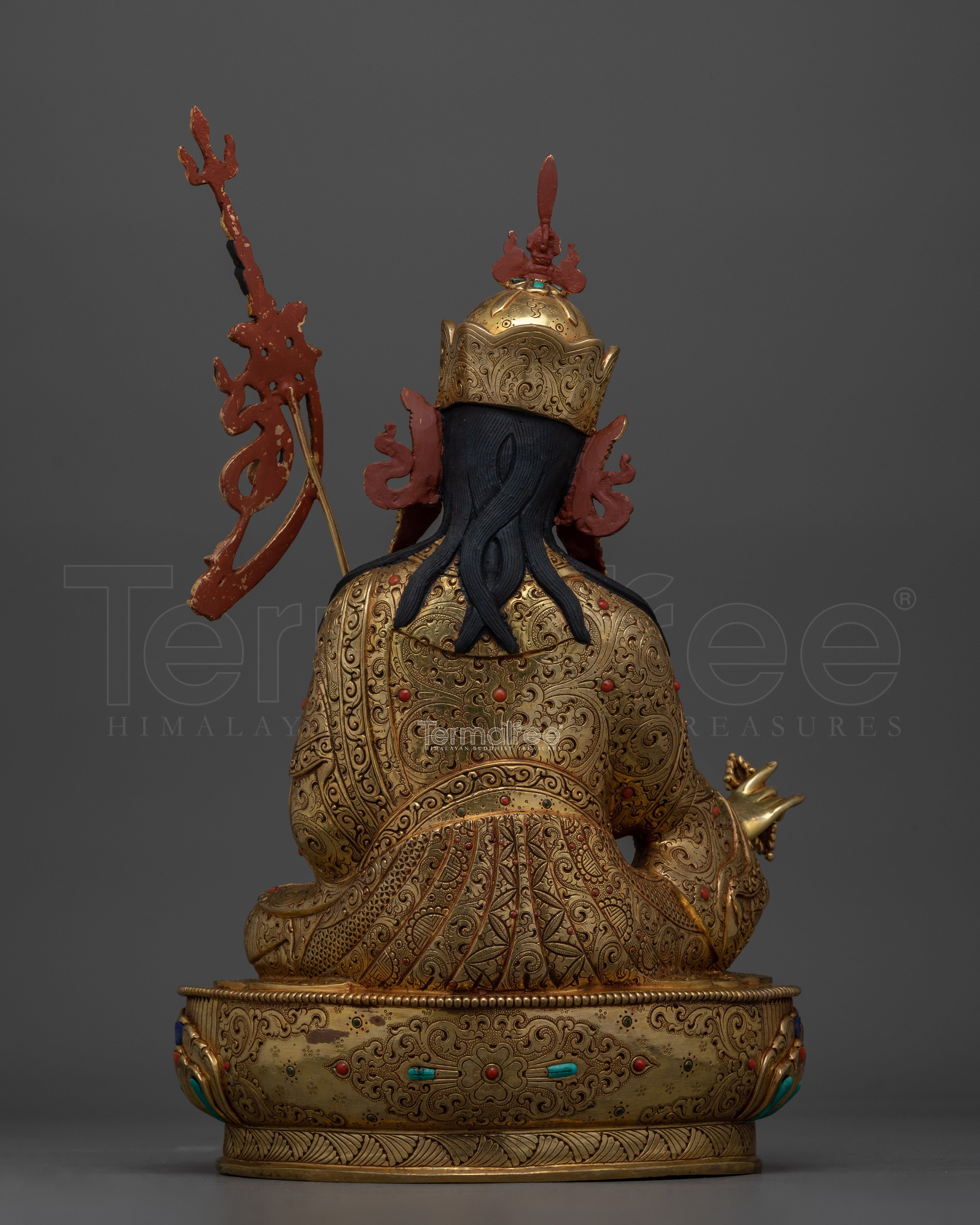 Tibetan Guru Padmasambhava | 15-Inch Lotus Born Master Statue