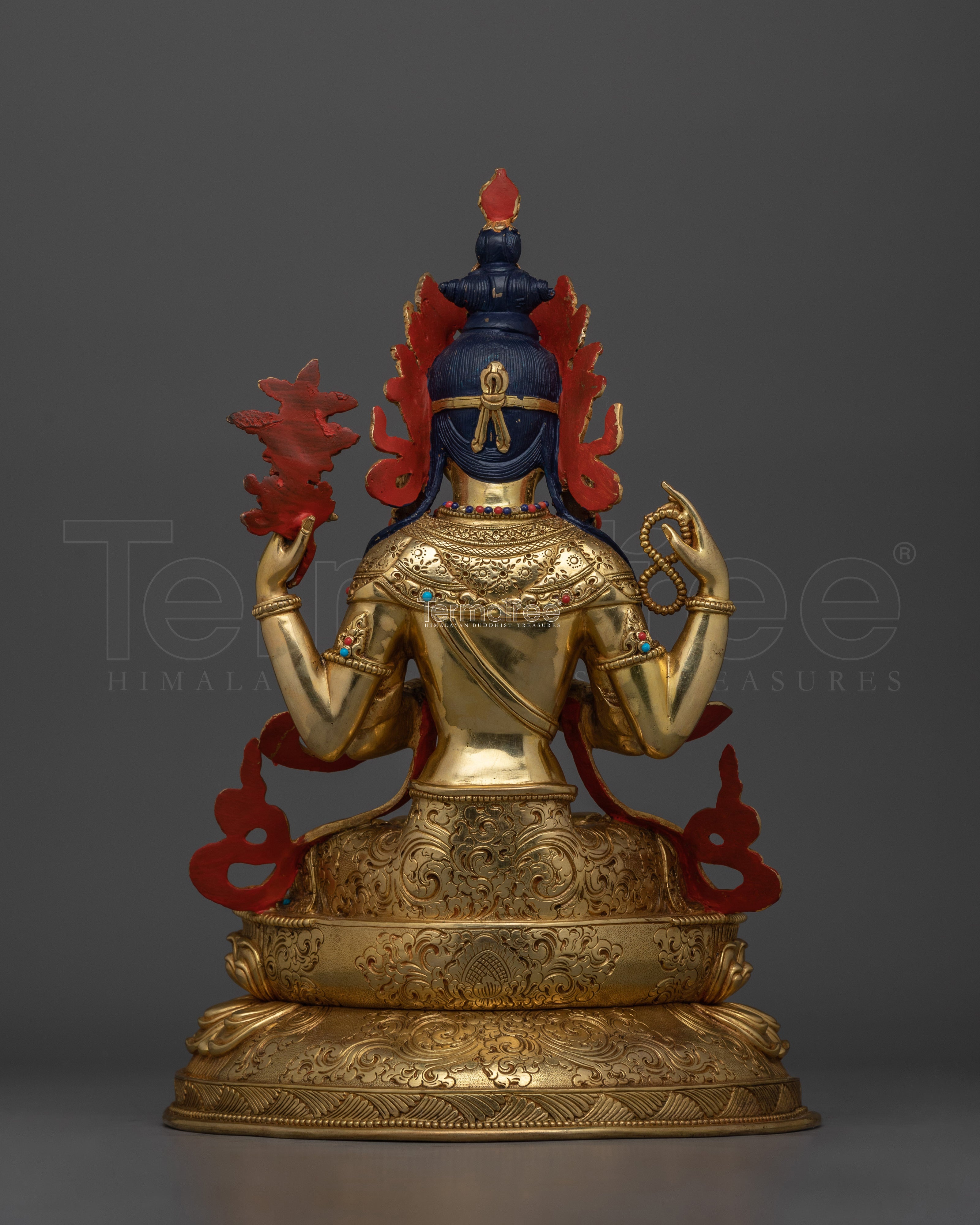 Chenrezig Bodhisattva of Tibet | Spiritual Copper Sculpture