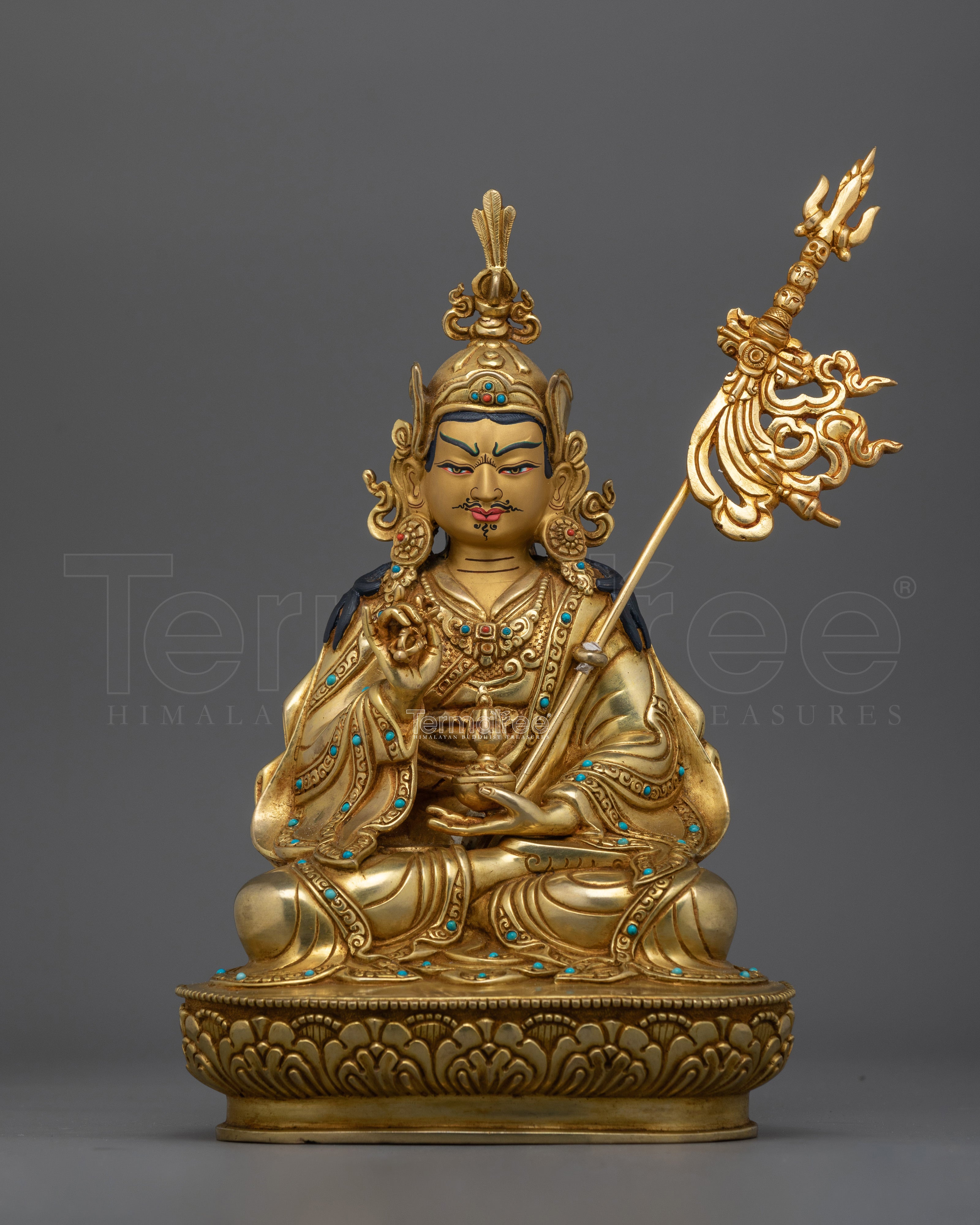 Guru Rinpoche Meditation Practice Statue | Tibetan Buddhist Master for Spiritual Practices