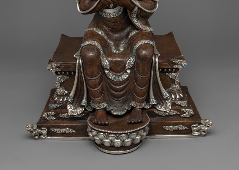 Oxidized Maitreya Buddha Lord of Love | Mahayana  Buddhist Altar Decor