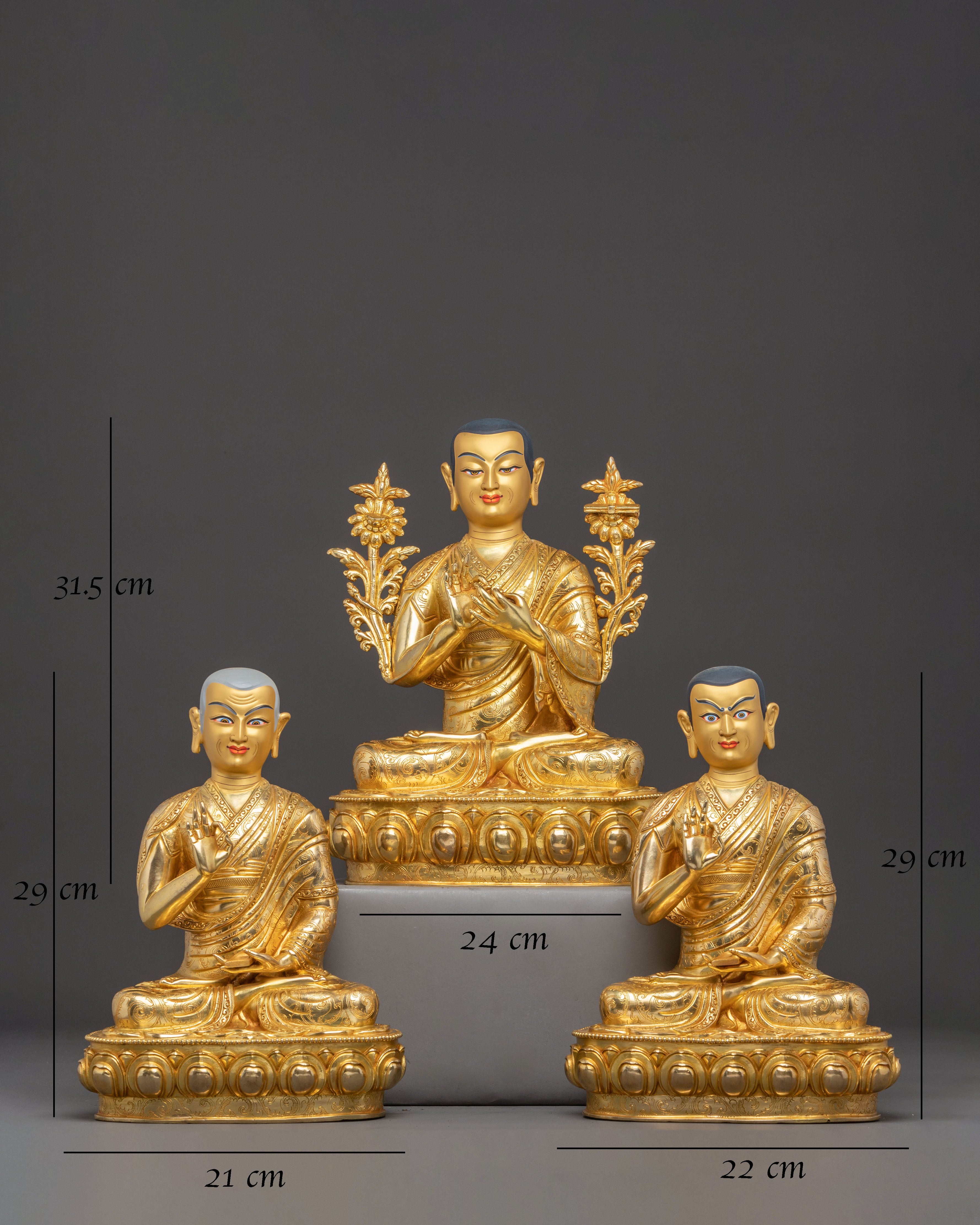 Tsongkhapa Statue Set | Tibetan Master Set