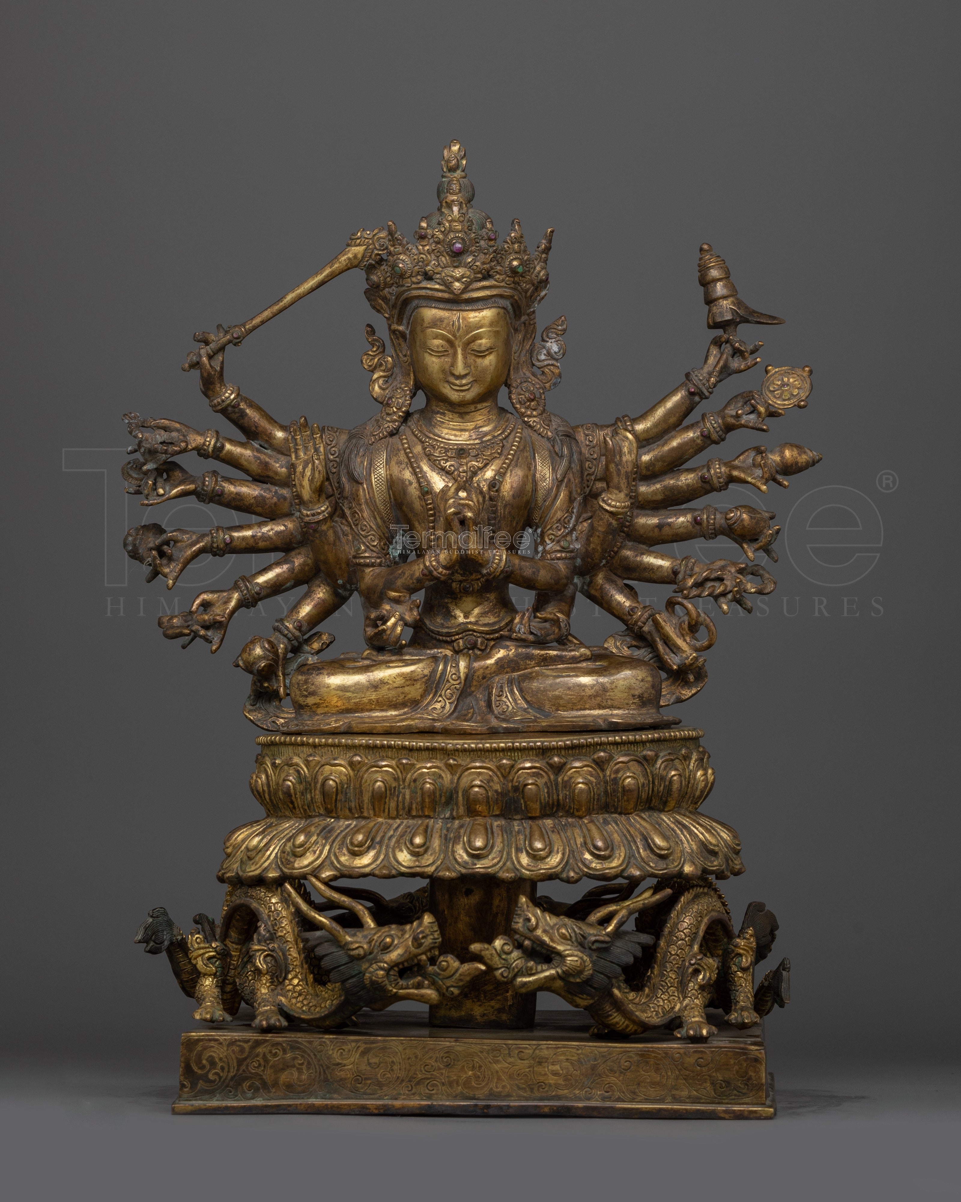 Antique Chundi Bodhisattva | Eighteen-Armed Deity