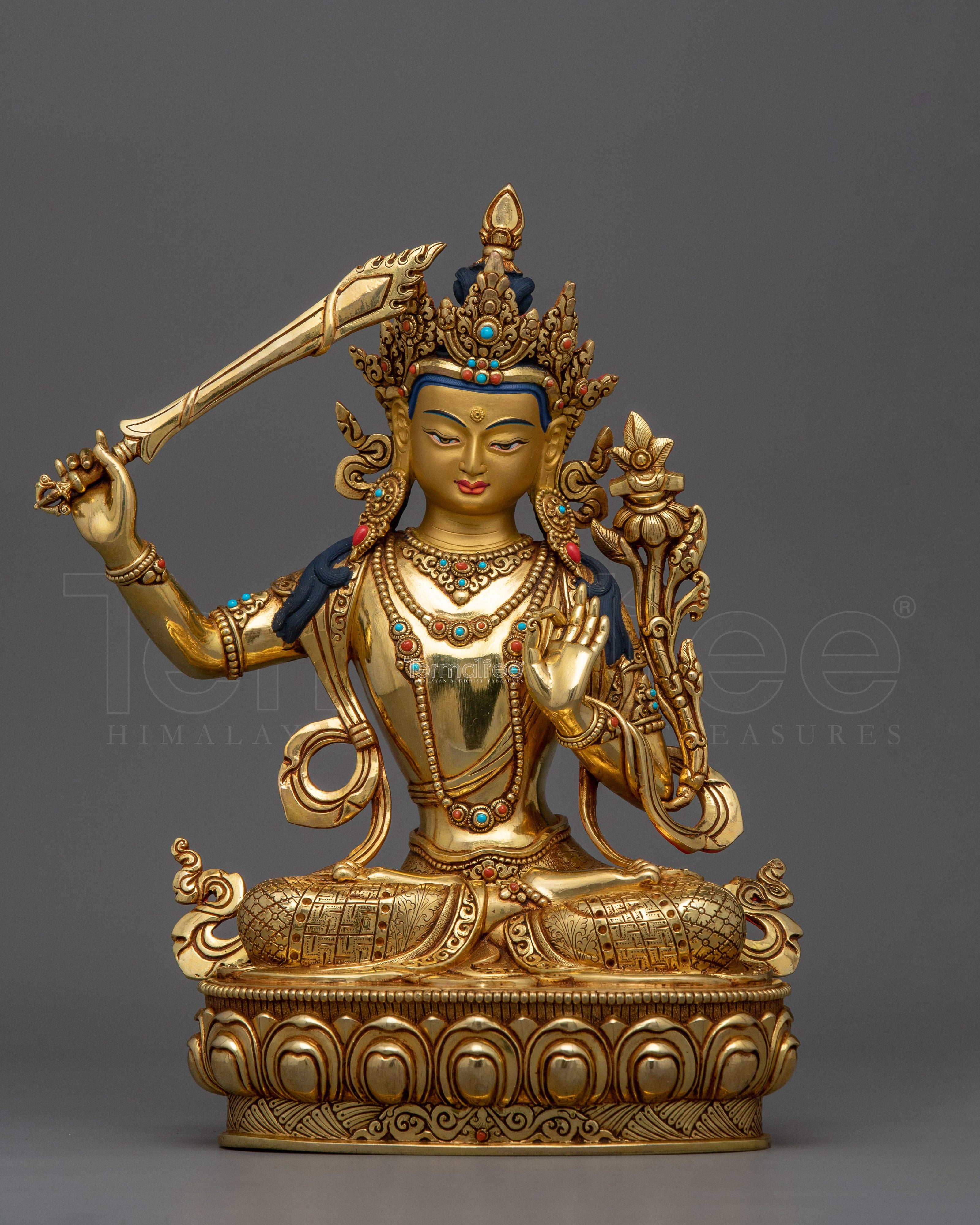 Handmade Bodhisattva Manjushri Statue | Wisdom and Enlightenment