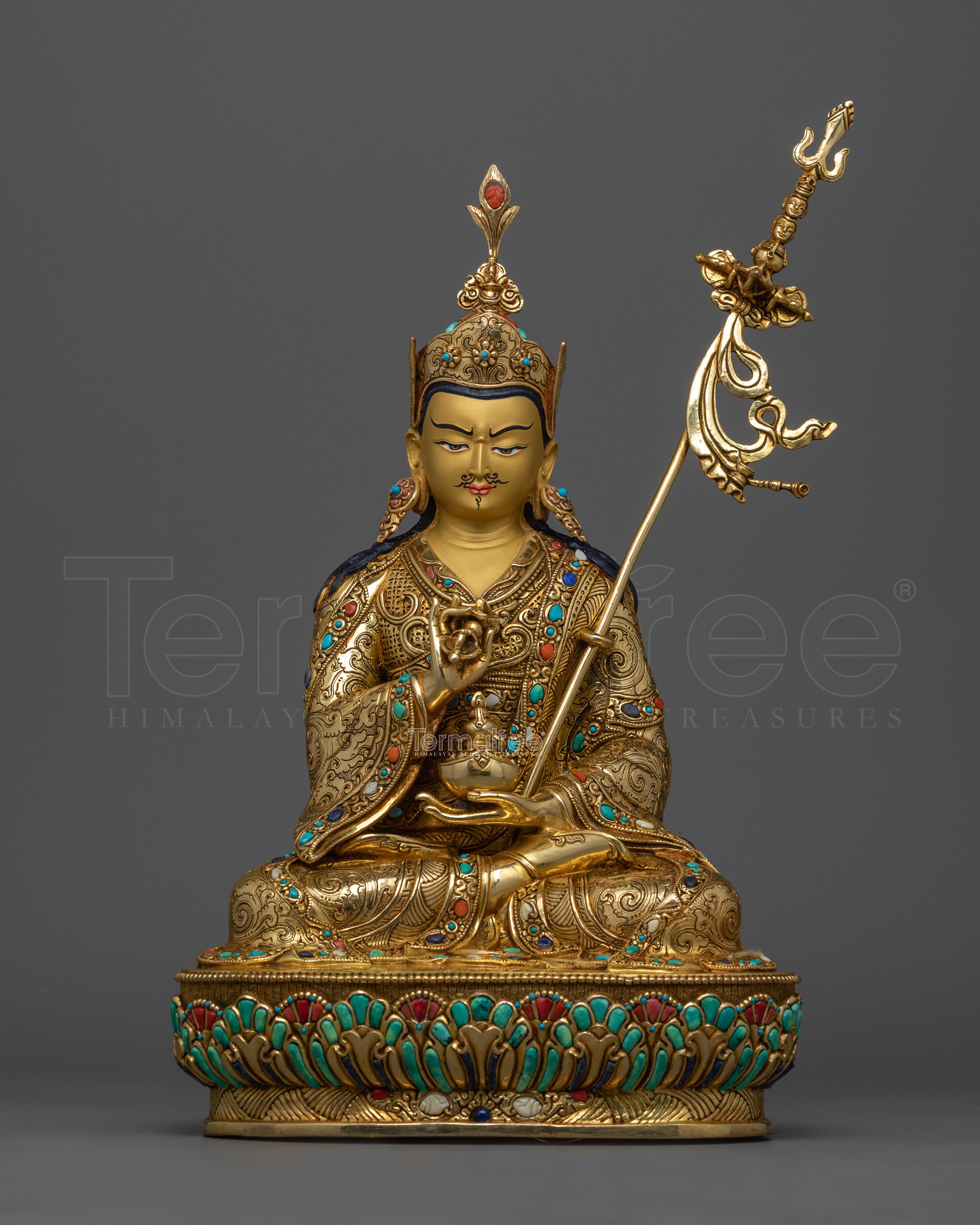 Guru Tsokye Dorje Statue | Wrathful Bodhisattva with Vajra and Khatvanga Staff