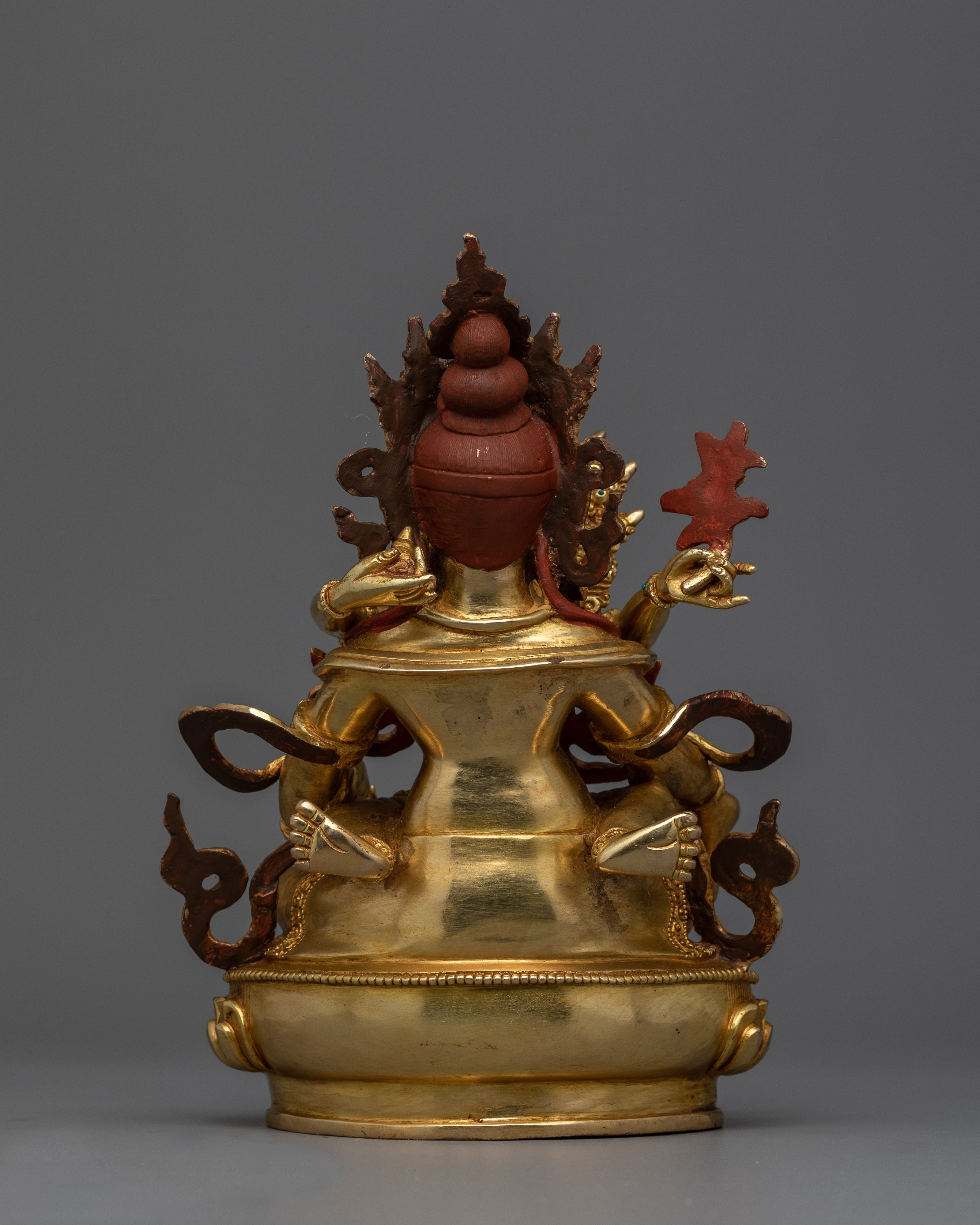 Green Dzambhala with Consort figure | Embodiment of Abundance and Spiritual Prosperity