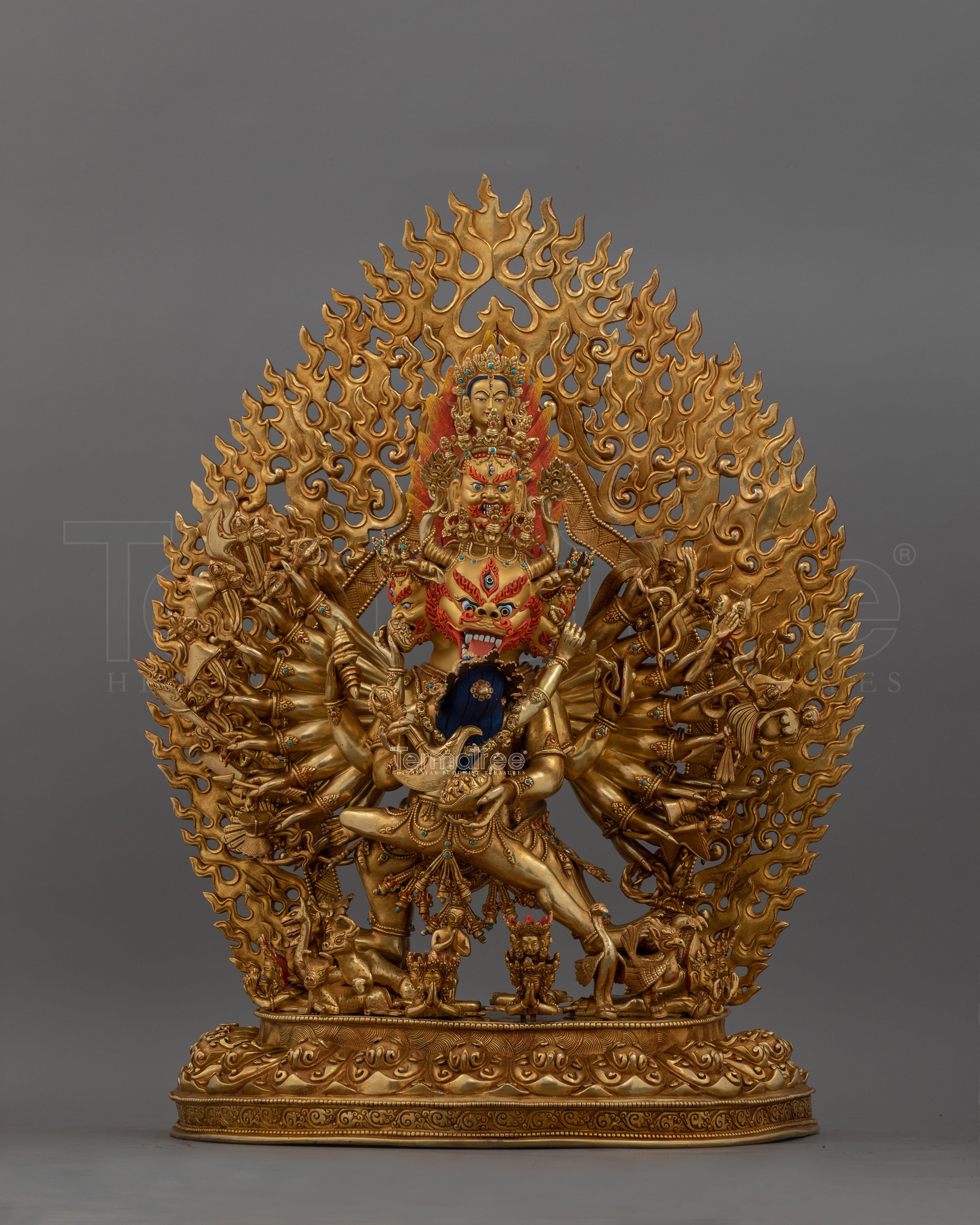 Sacred Yamantaka Deity | Majestic Buddhist Protector Statue