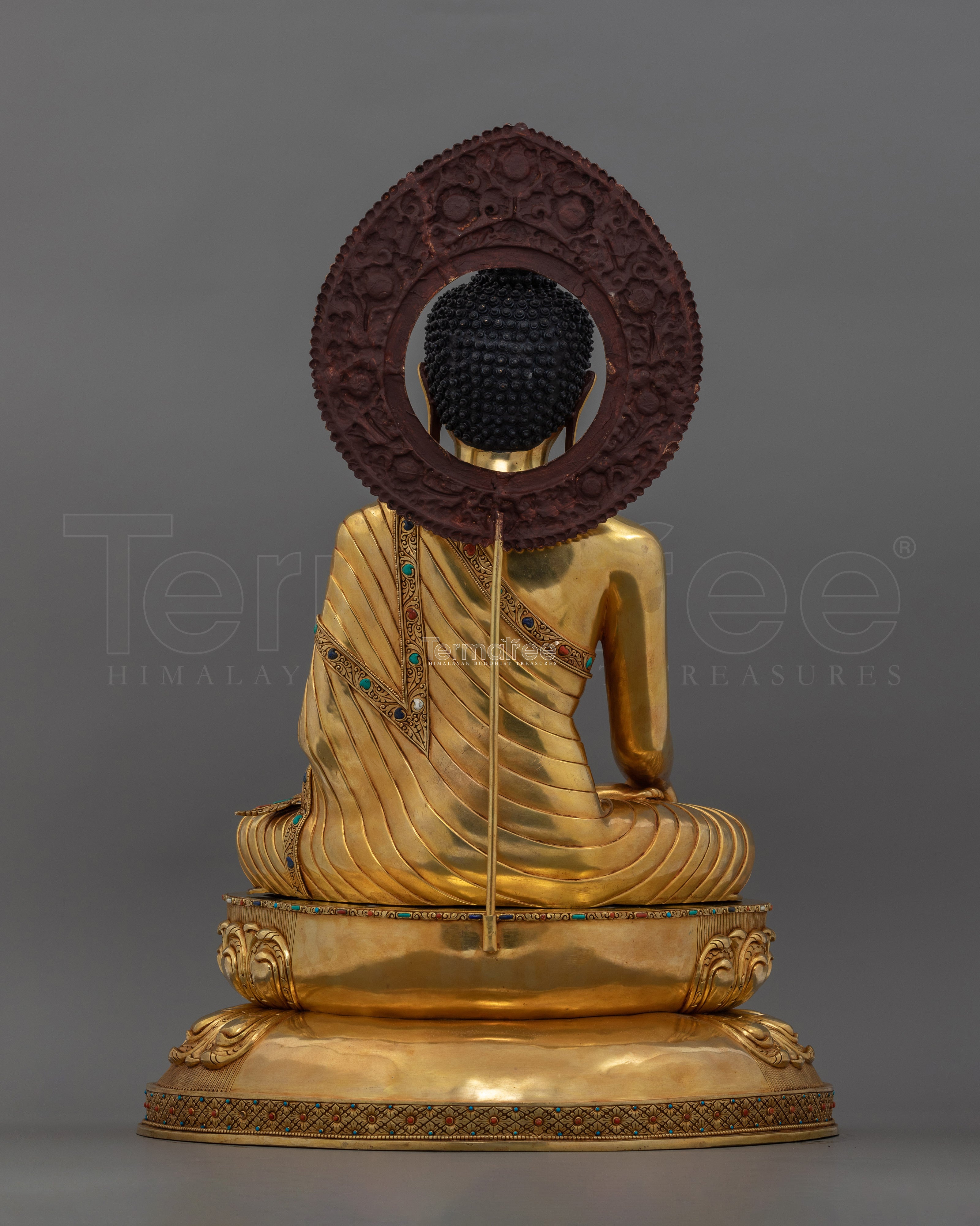 Meditational Shakyamuni Buddha | 24K Gold Gilded Sculpture