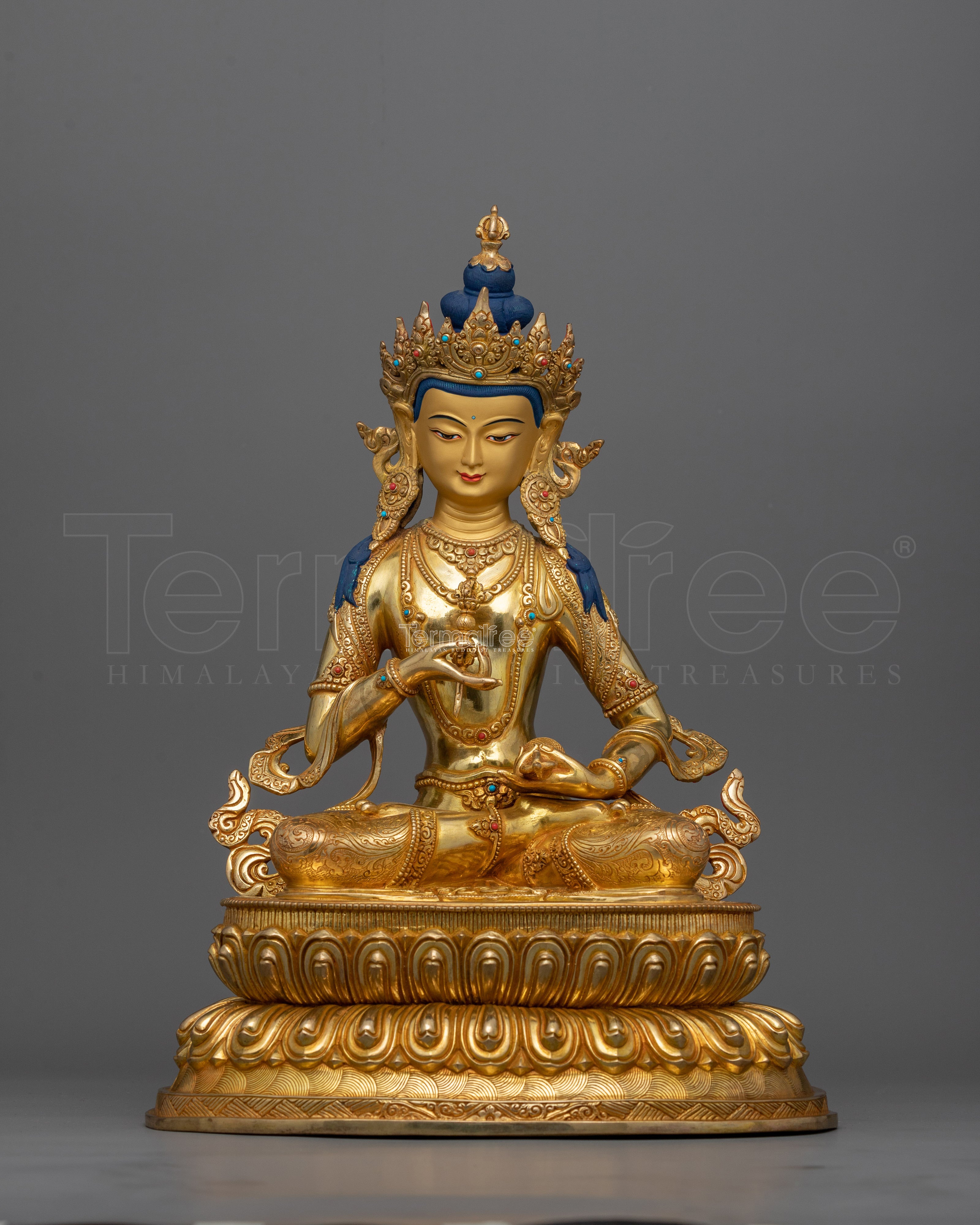 24K Gold Gilded Heruka Vajrasattva Art | Purification Deity