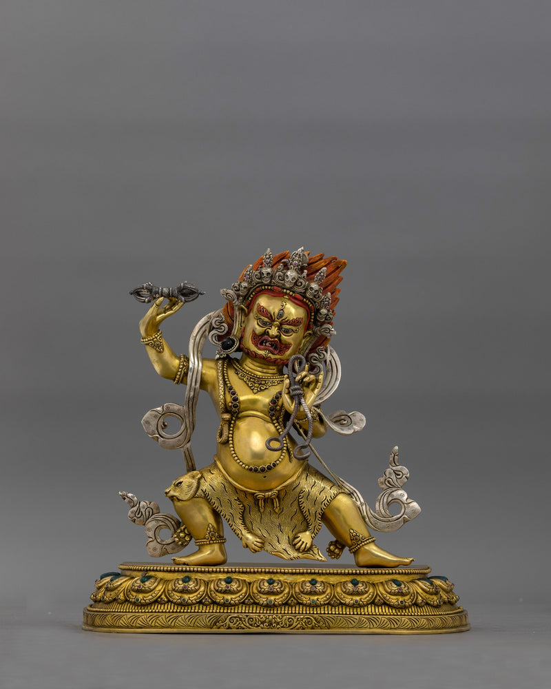 Handcarved Vajrapani Deity Sculpture | Tibetan Lord of Power Deity