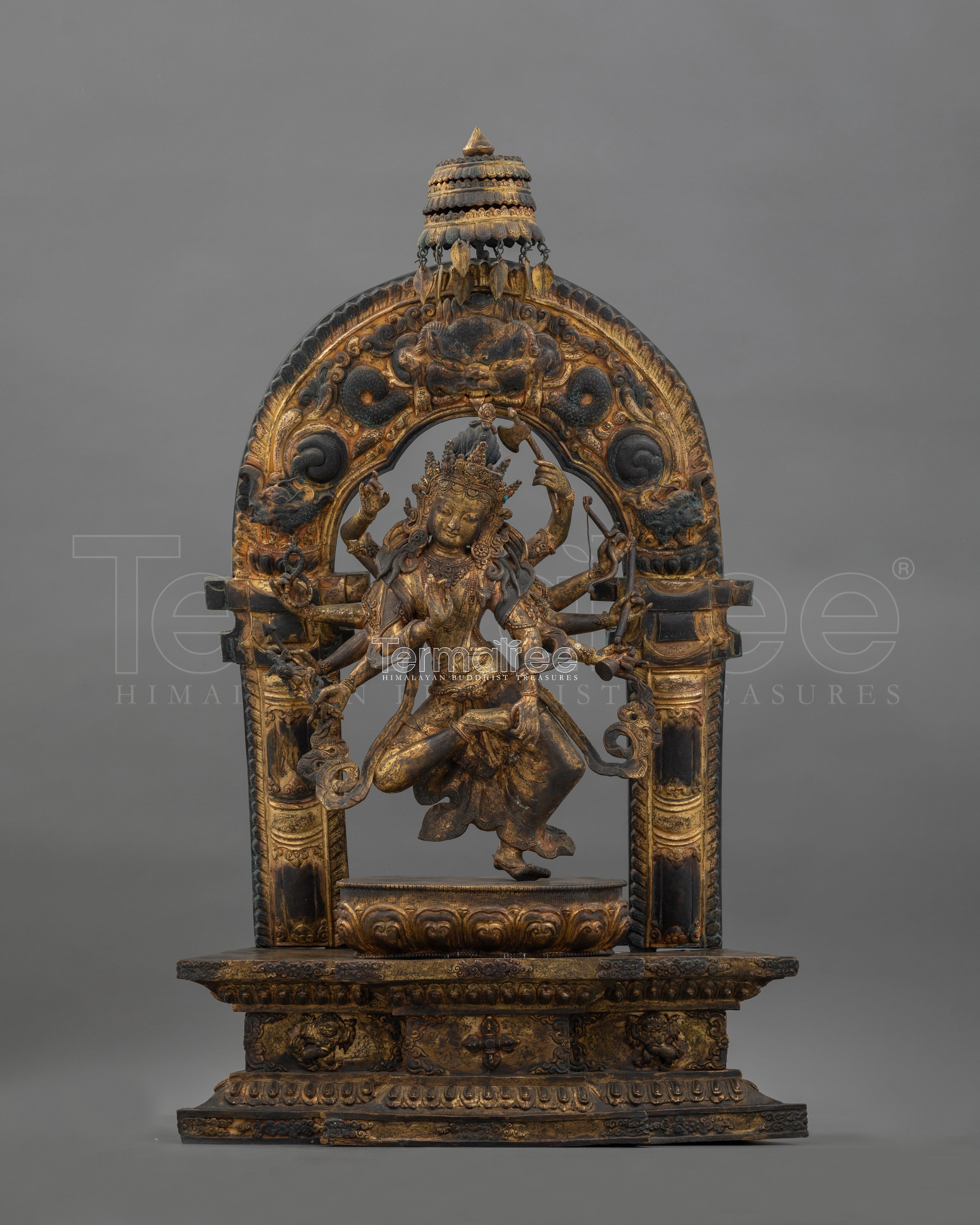 Antique Lokeshwor Figurine for Dharma | Tibetan Sculpture