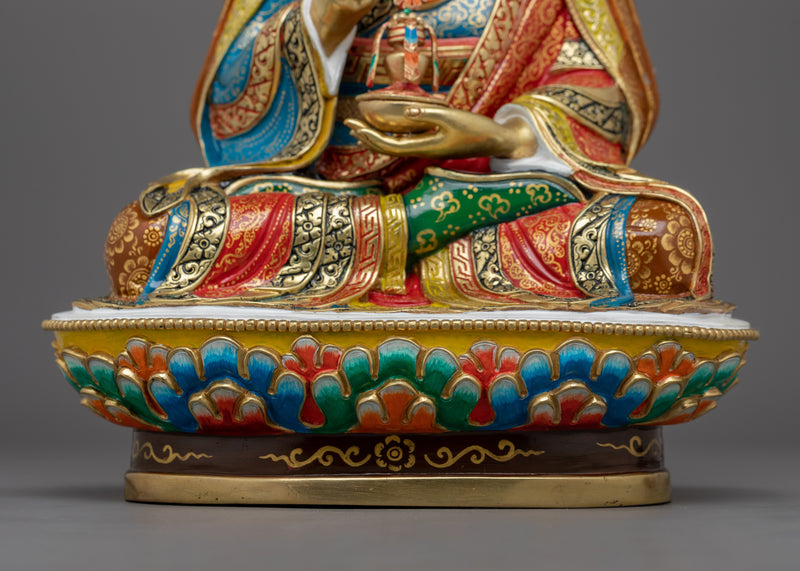 Buddhist figure Guru Rinpoche | 24K Gold Gilded Padmasambhava Statue