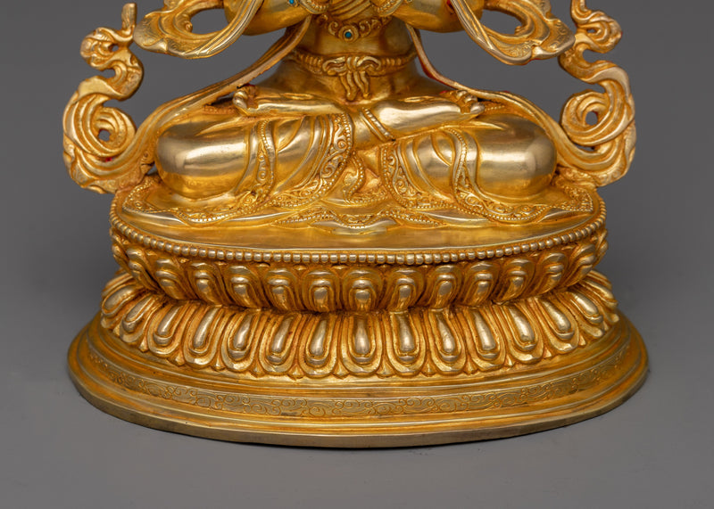 Chenrezig Four-Armed Avalokiteshvara Statue | Compassionate Bodhisattva Buddhism Deity