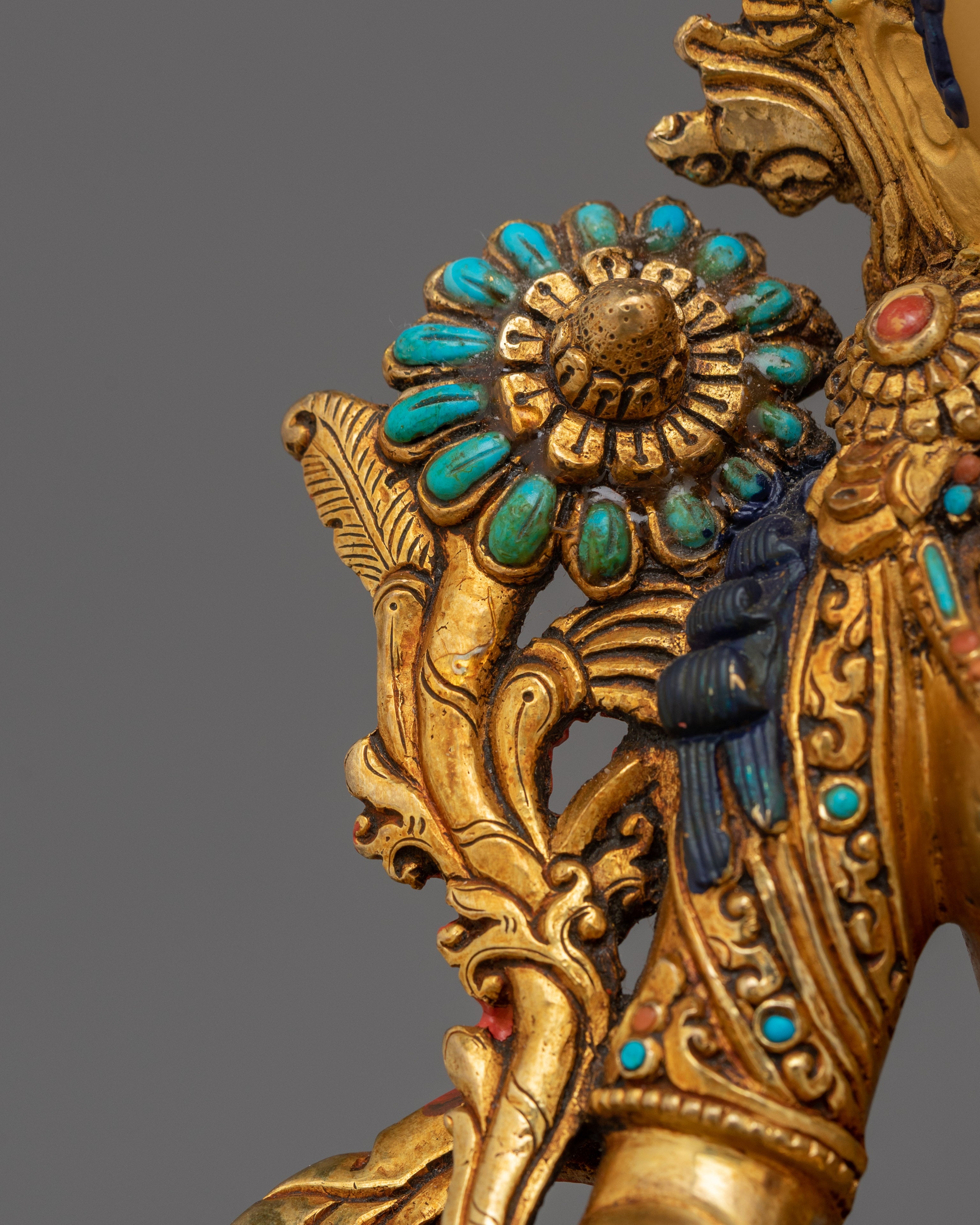 Traditional Buddhist Green Tara Goddess Statue | Protector from Fear Traditional Statue