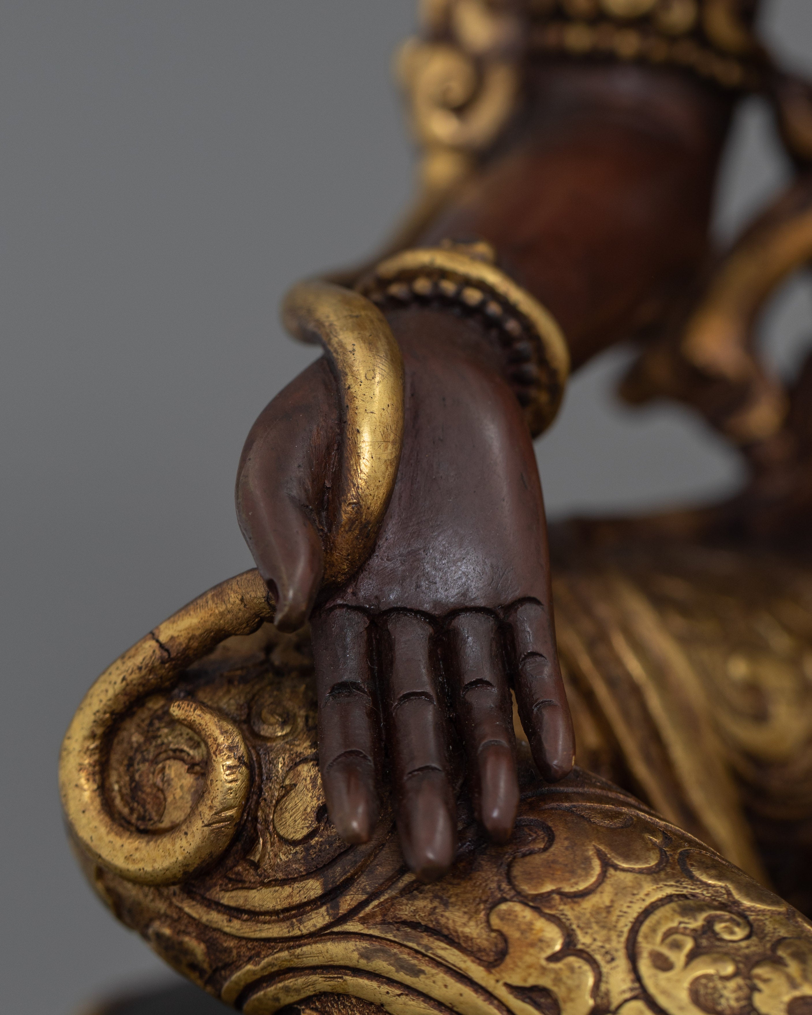 Handcrafted Green Tara Deity Statue in Oxidized Copper | Symbol of Compassion