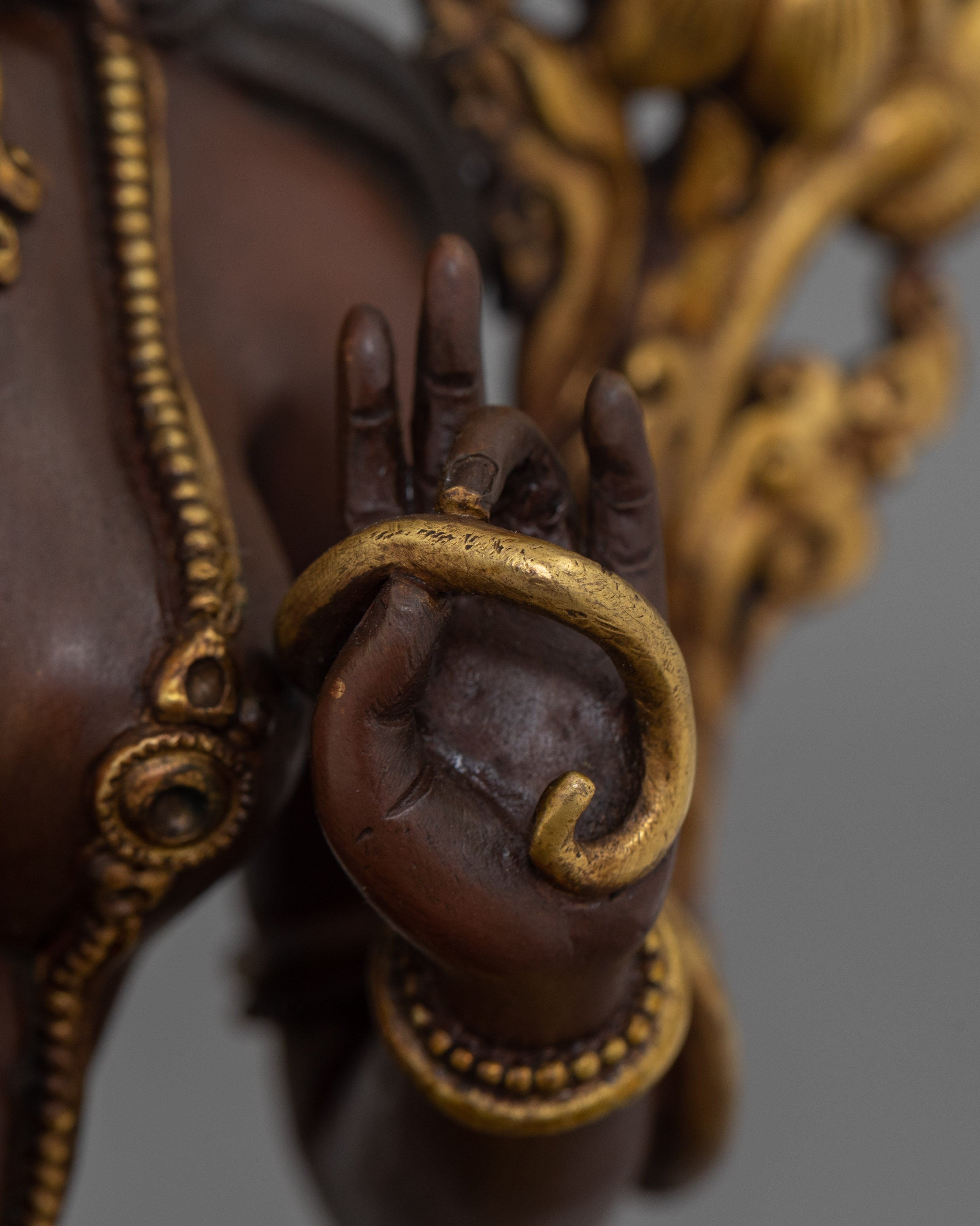Handcrafted Green Tara Deity Statue in Oxidized Copper | Symbol of Compassion