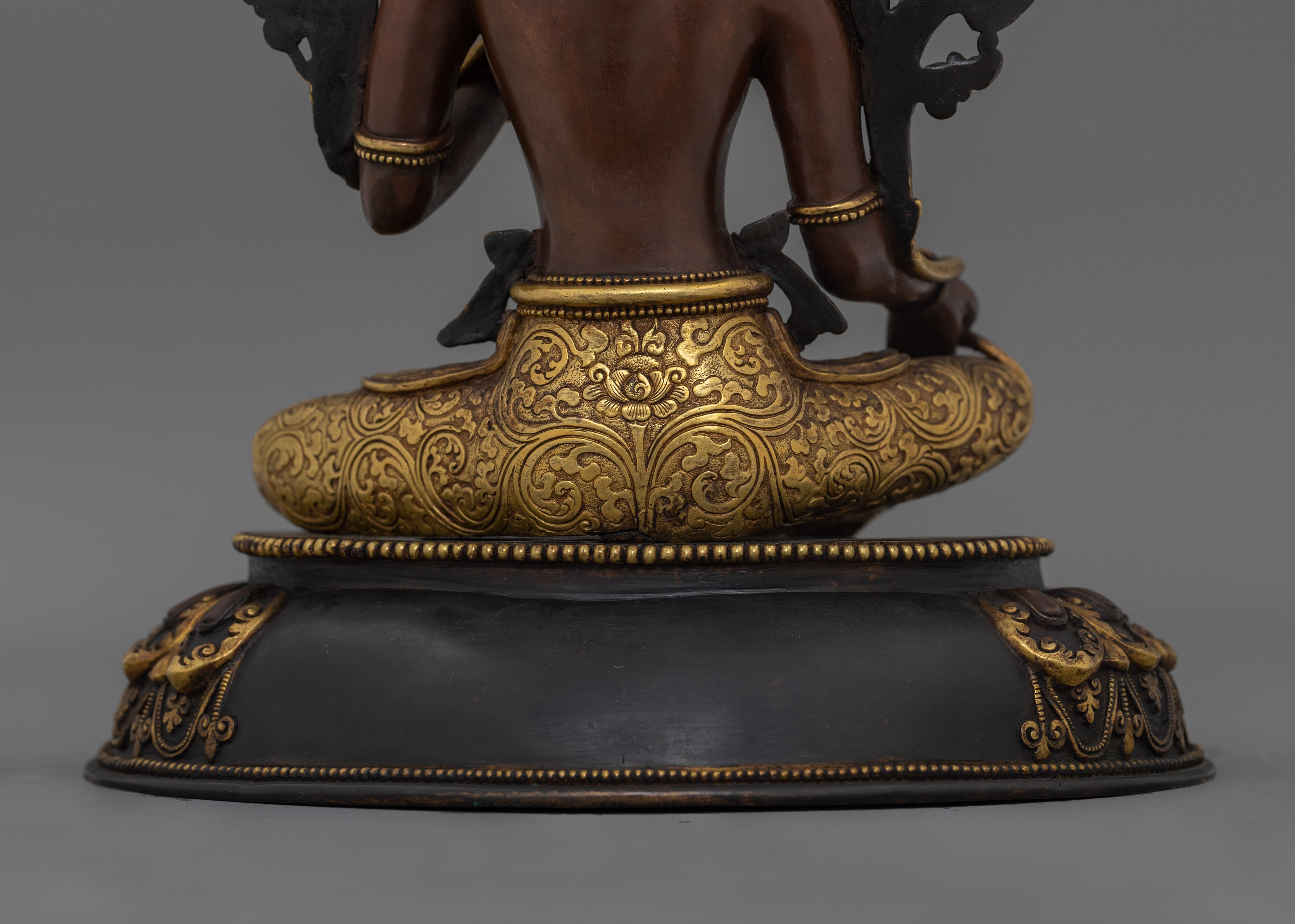 Handcrafted Green Tara Deity Statue in Oxidized Copper | Symbol of Compassion
