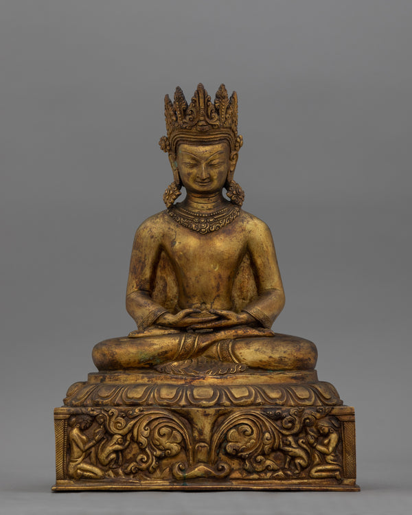 Meditative Amitabha Buddha Figurine 