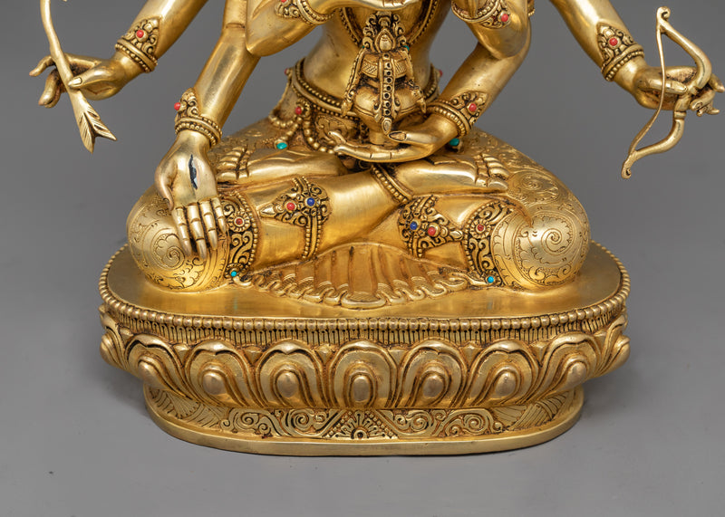 Dakini Golden Namgyalma Statue | Tibetan Symbol of Life Extension