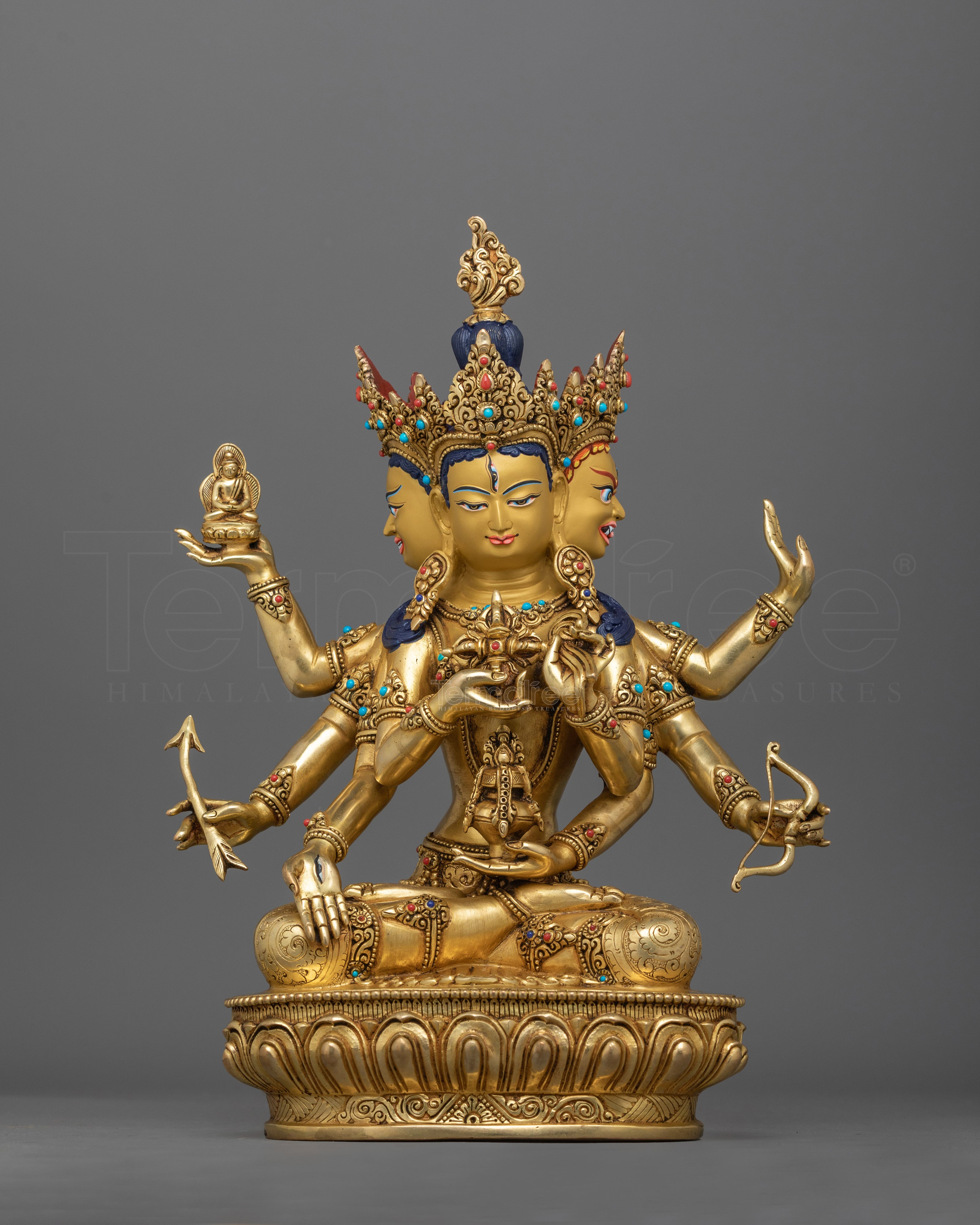 Dakini Golden Namgyalma Statue | Tibetan Symbol of Life Extension