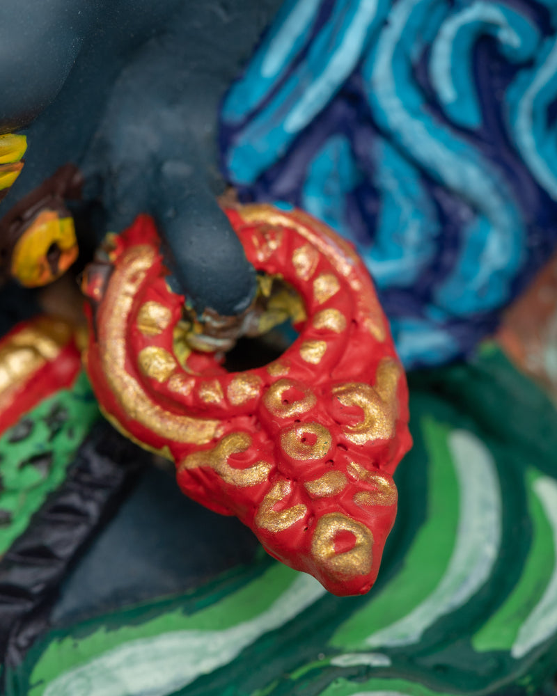 Handcrafted Six Armed Mahakala Protector Statue | Symbol of Dharma and Transformation