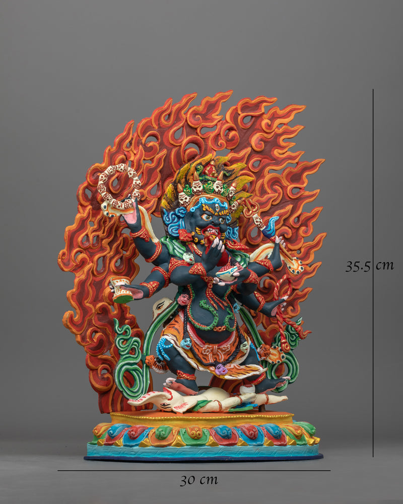 Six Armed Mahakala Protector Statue 