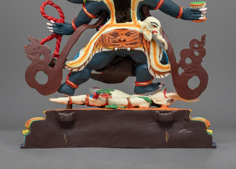Handcrafted Six Armed Mahakala Protector Statue | Symbol of Dharma and Transformation