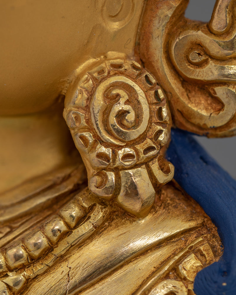 Traditional Standing Guru Rinpoche Statue | Handcrafted Spiritual Protector for Your Altar